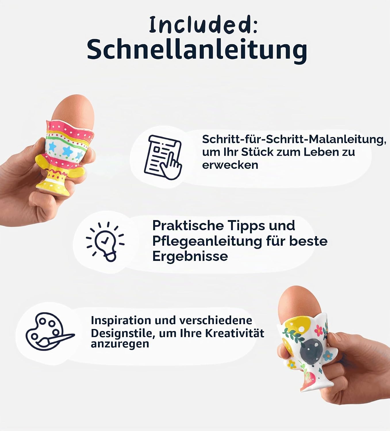 Keramik-Bemalen-Set Frühstücks-Glück, 2er-Set Frühstücks-Glück