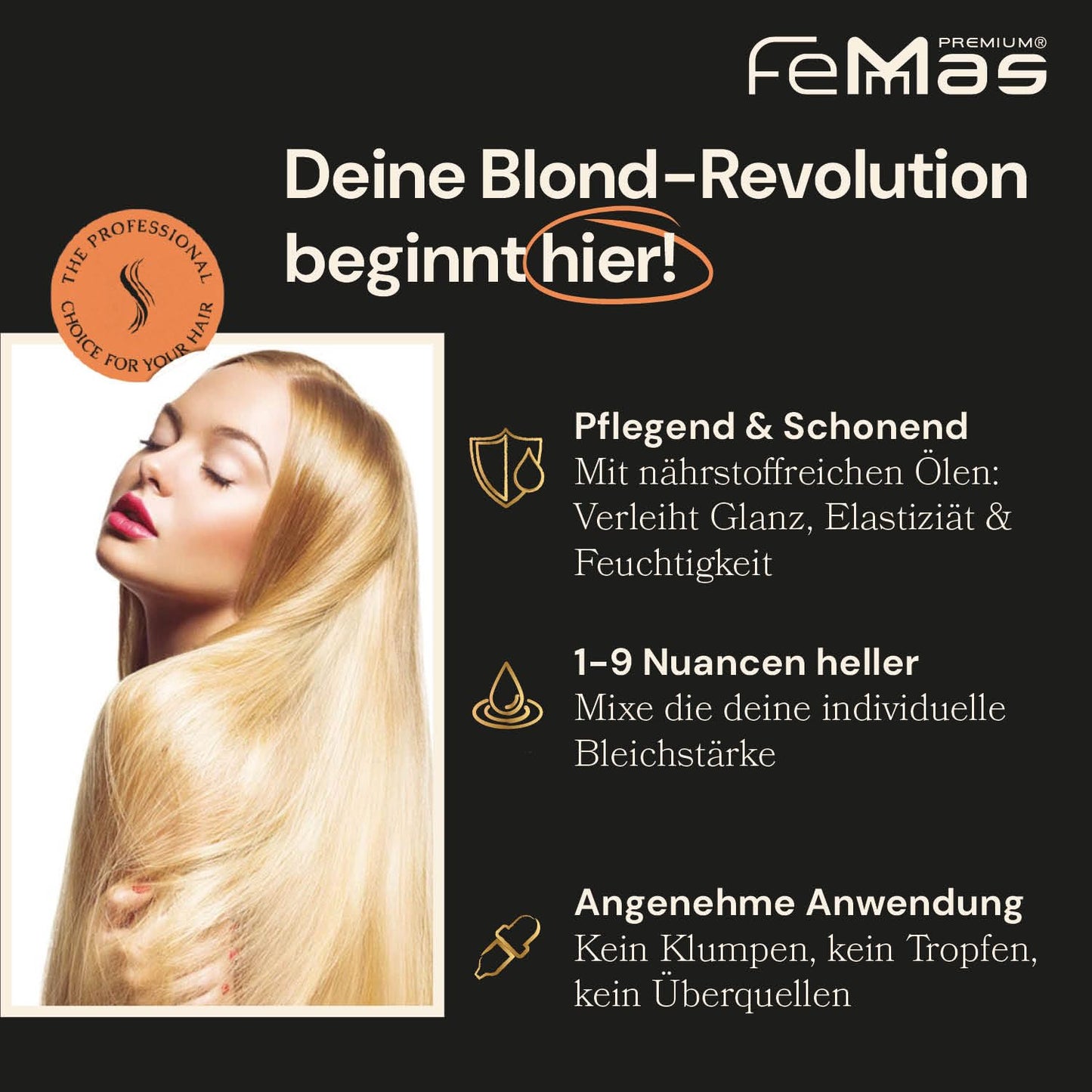 Premium Blondierungspulver (500g), Weiss Premium mit pflegenden Ölen 500 g (1er Pack)