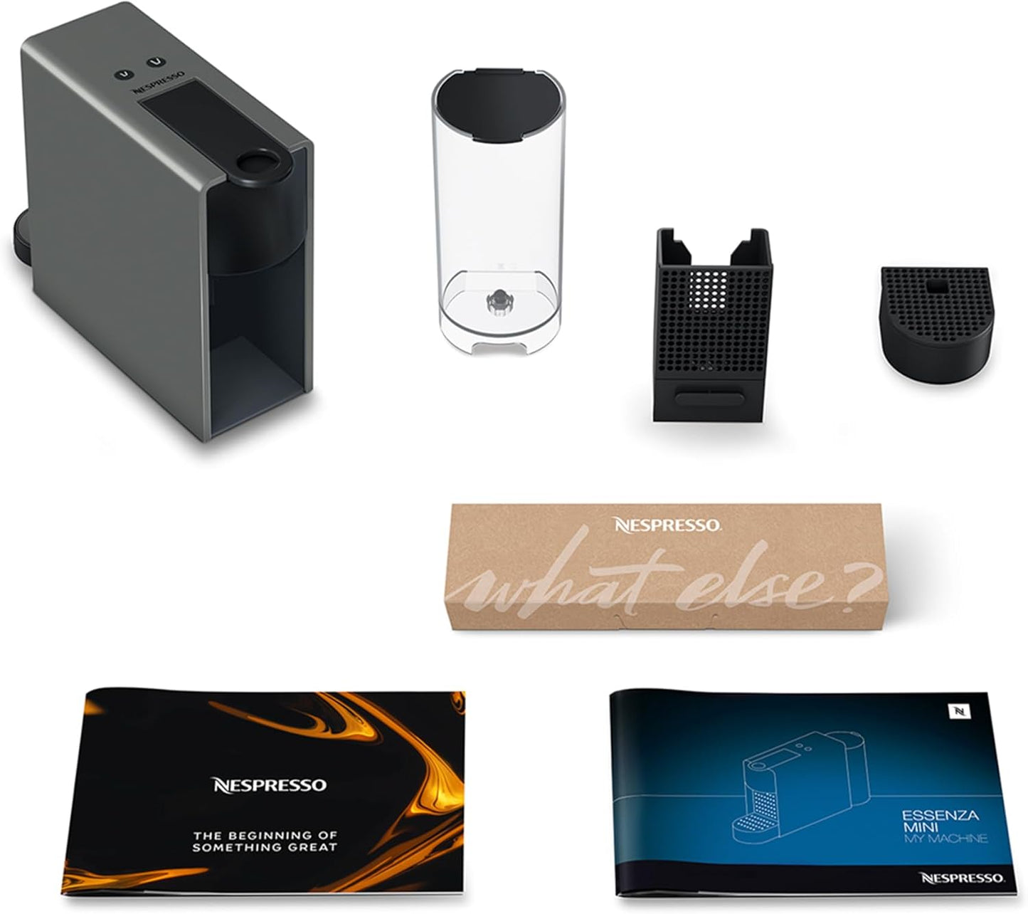 Nespresso Essenza Mini, ohne Milchaufschäumer, Grau