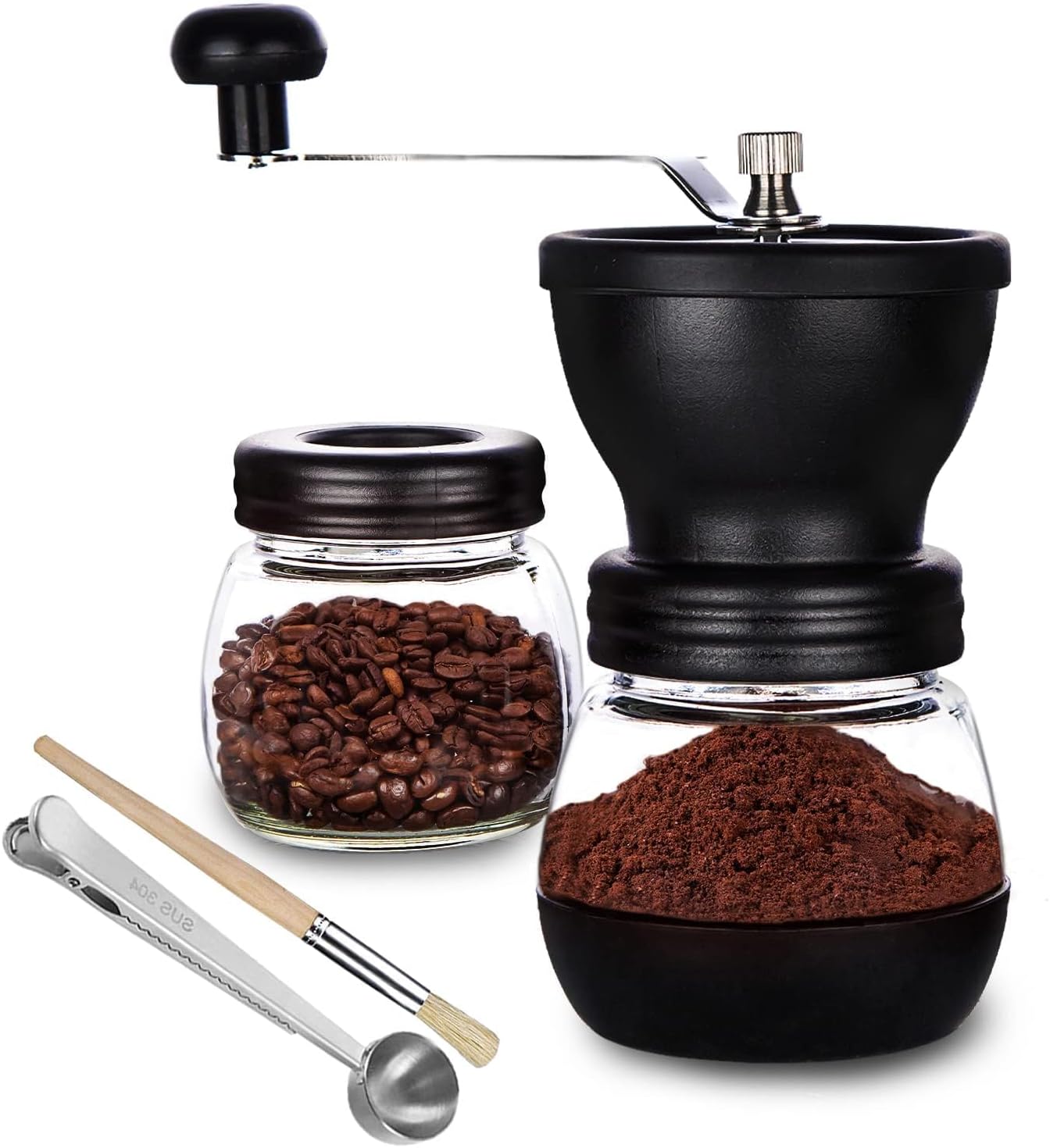 Kaffeemühle mit Keramikmahlwerk, manuell, 11oz grinder