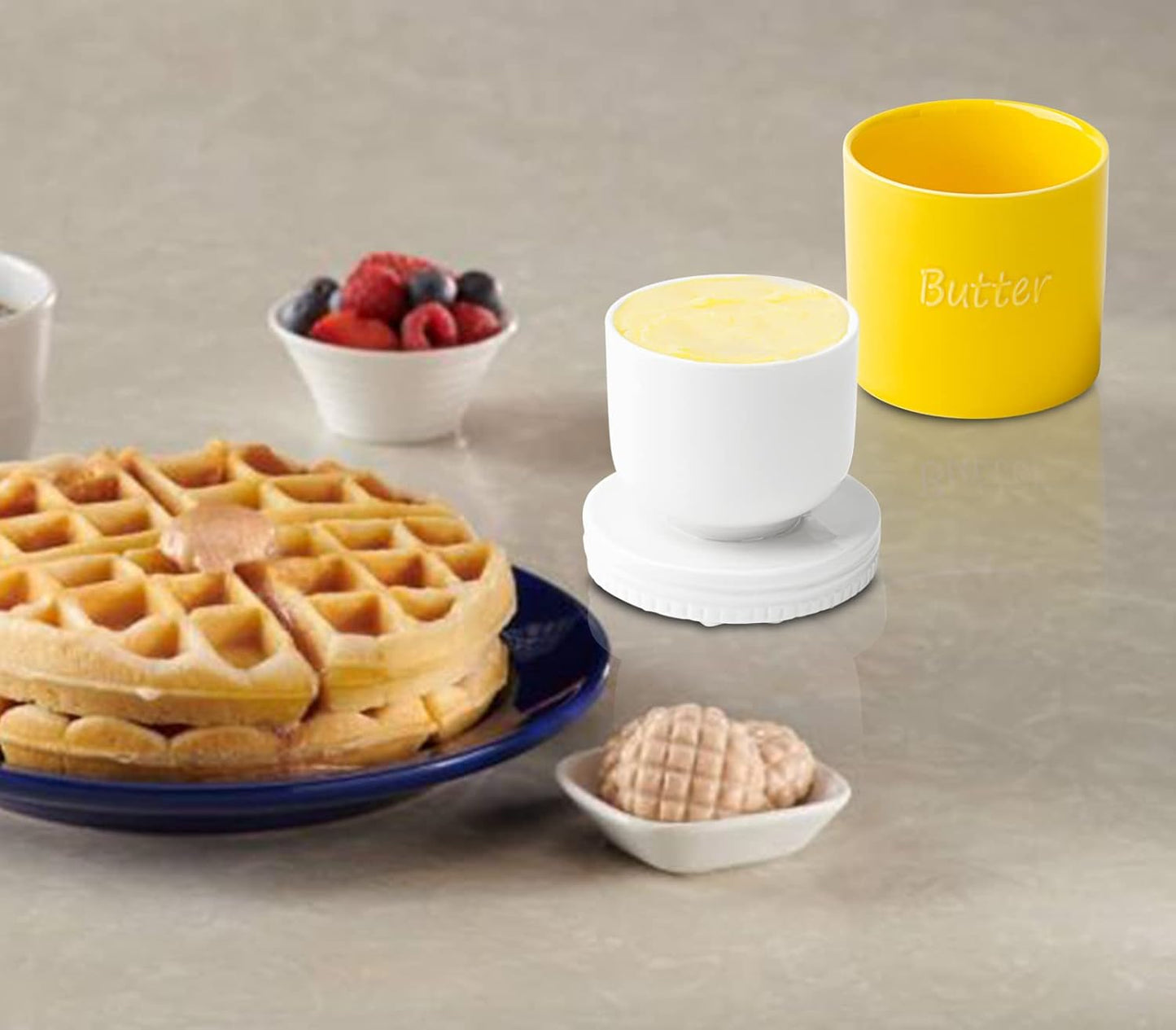 Französische Butterdose mit Sonnenblumen