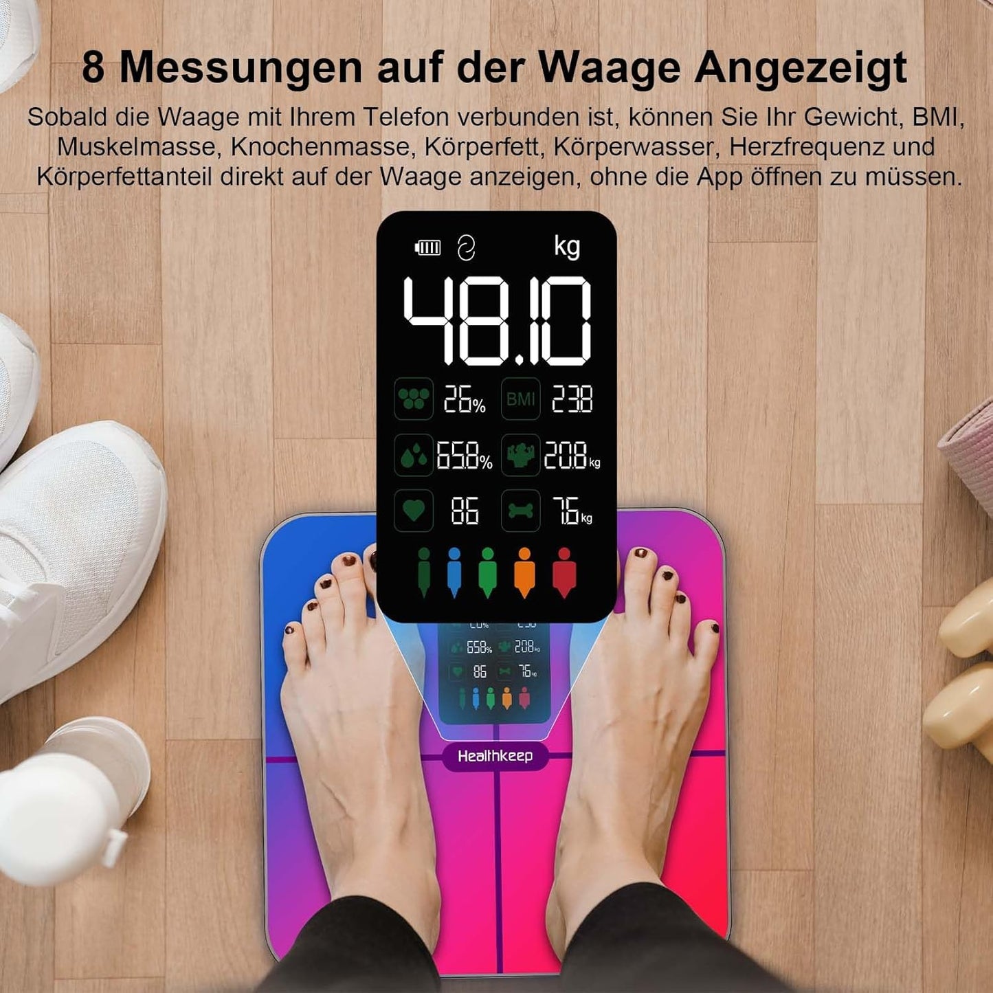 Körperfettwaage, 280 Regenbogen
