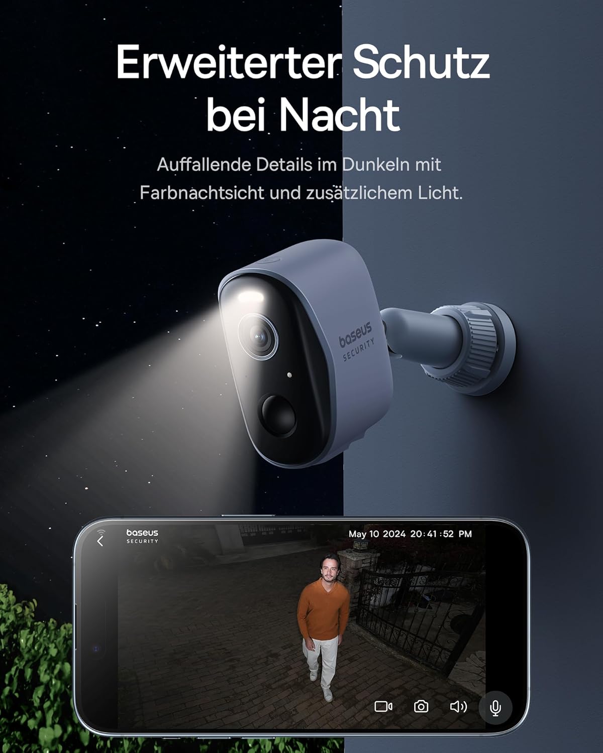N1 Überwachungskamera Kit mit Bewegungsmelder, N1-2 Cam Kit