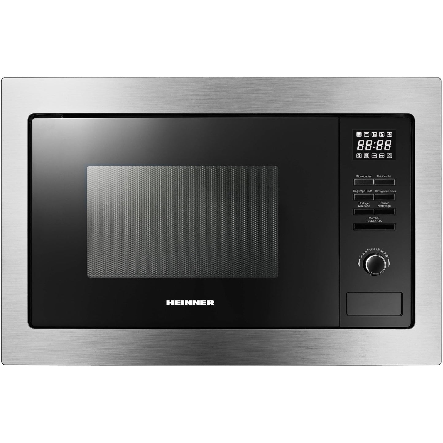 Einbau-Mikrowellenofen HMW-MDBI25GDIX mit Grill und Kombifunktionen, Edelstahl / Silber 25 L