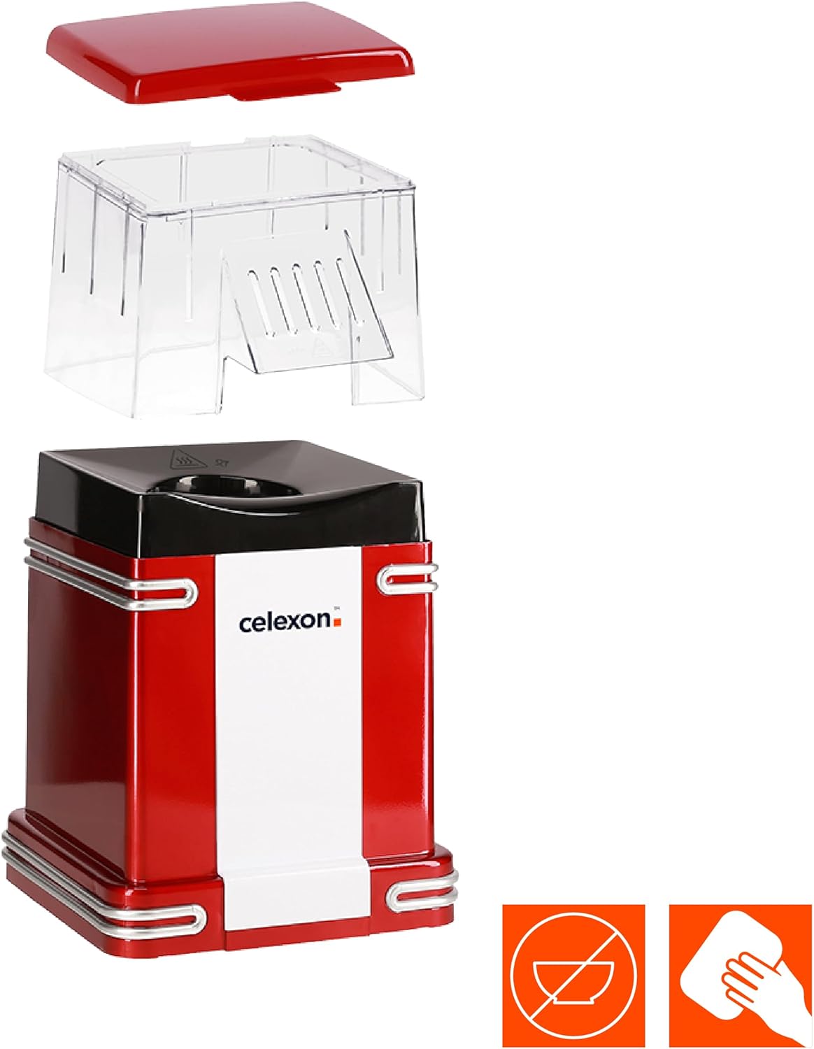 Popcornmaschine CinePop CP250, Retro-Design - 22 x 17,5 x 28,5cm