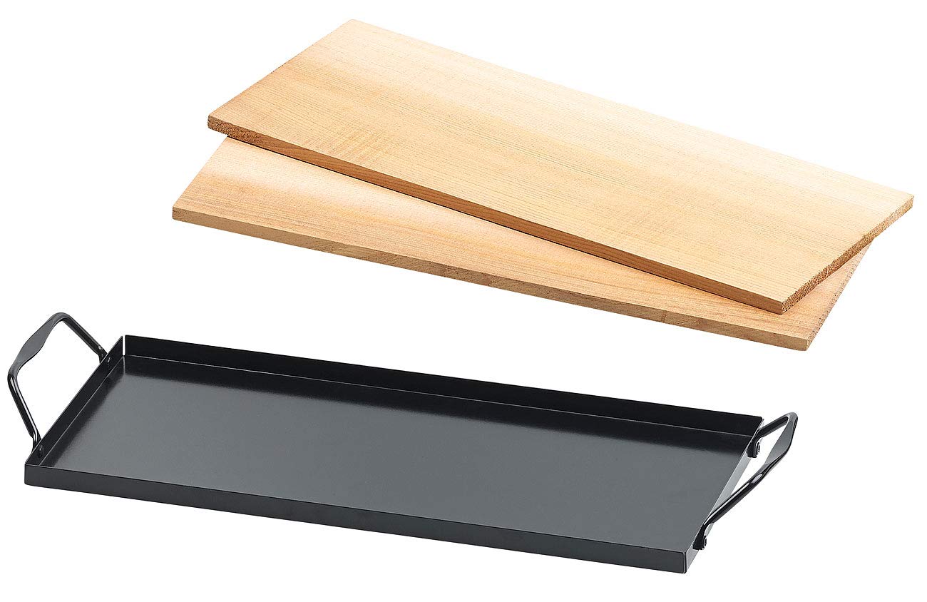 Zedernholz-Grillbretter Set mit Metallrahmen