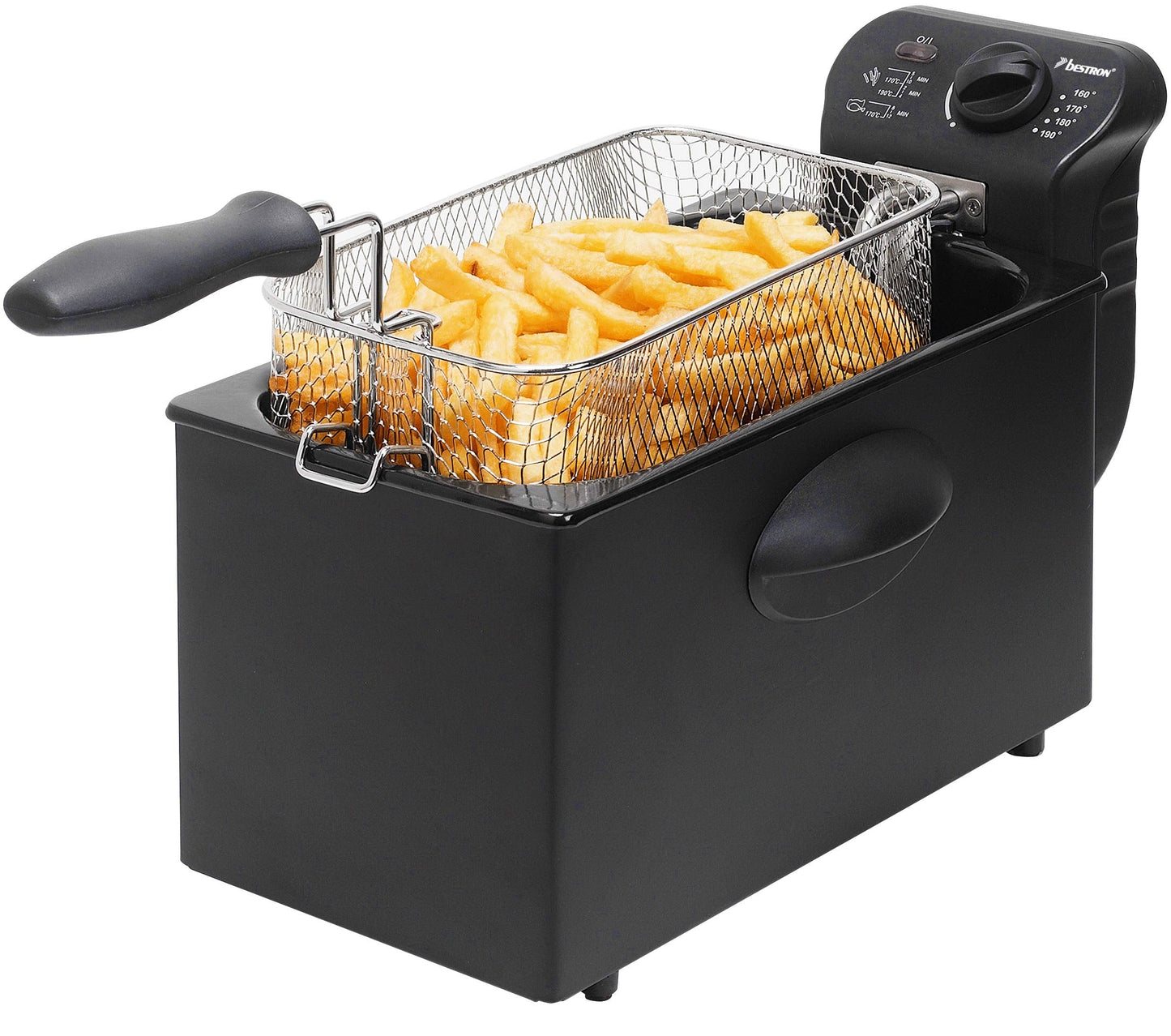 AF357B, Fritteuse, Schwarz Single