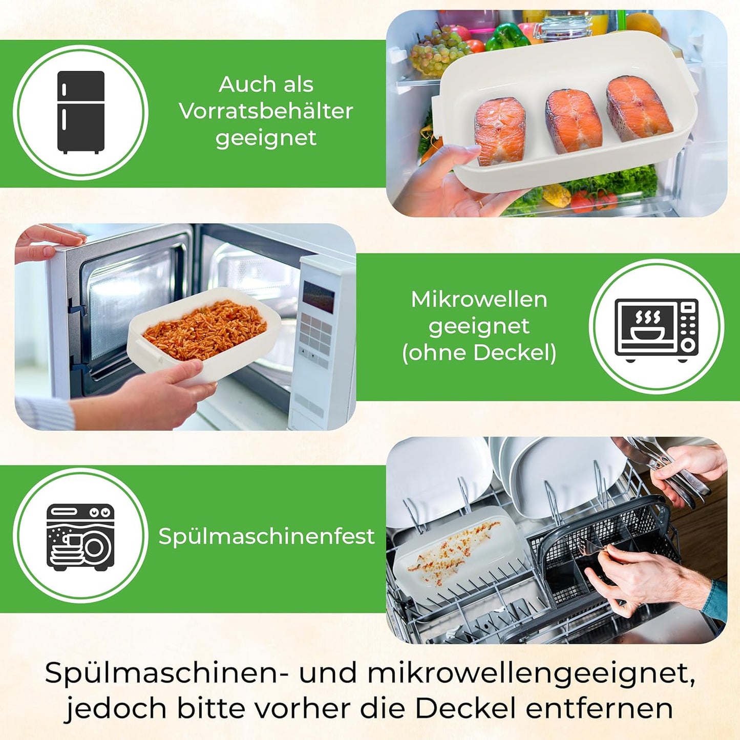 Premium Lunchbox mit Tragetasche, Weiss