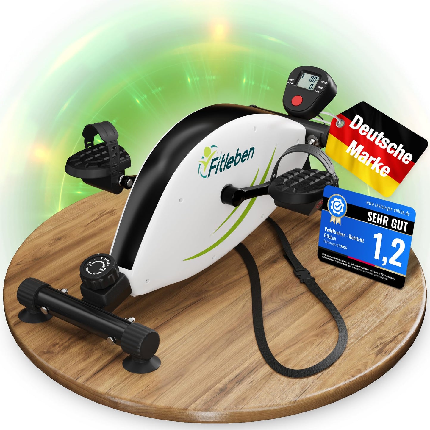 Höhenverstellbarer Pedaltrainer, Weiss
