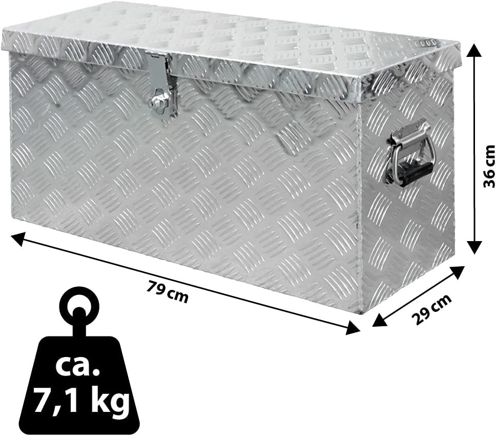 D080 Deichselbox mit Schloss, D080 (79 x 29 x 36 cm)