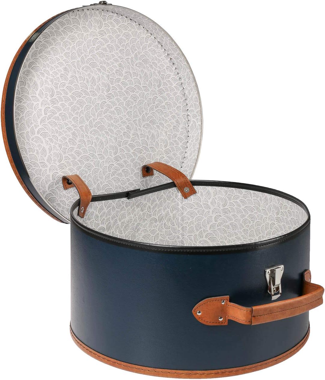 Runder Hutkoffer, Blau