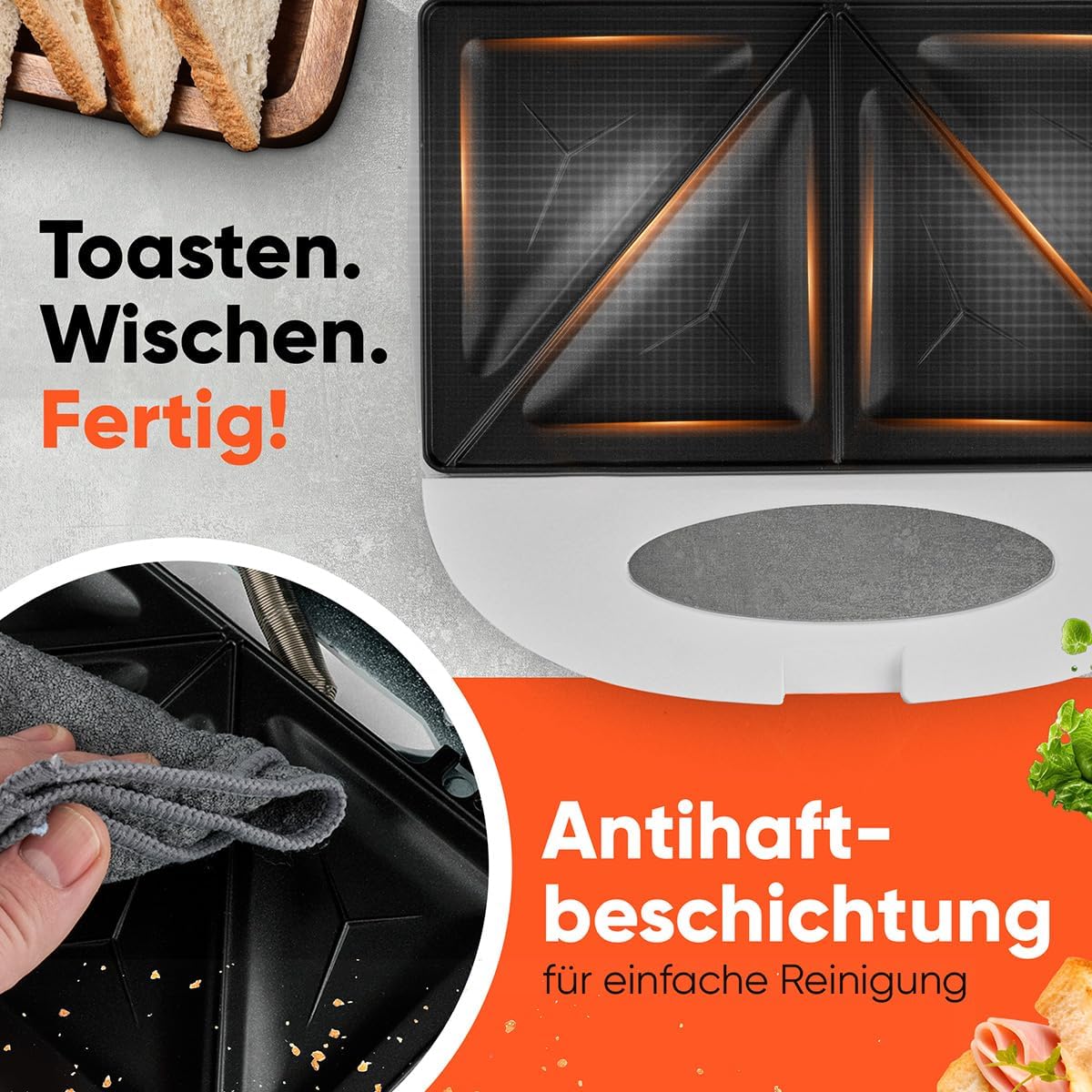 Sandwichmaker mit Antihaftbeschichtung