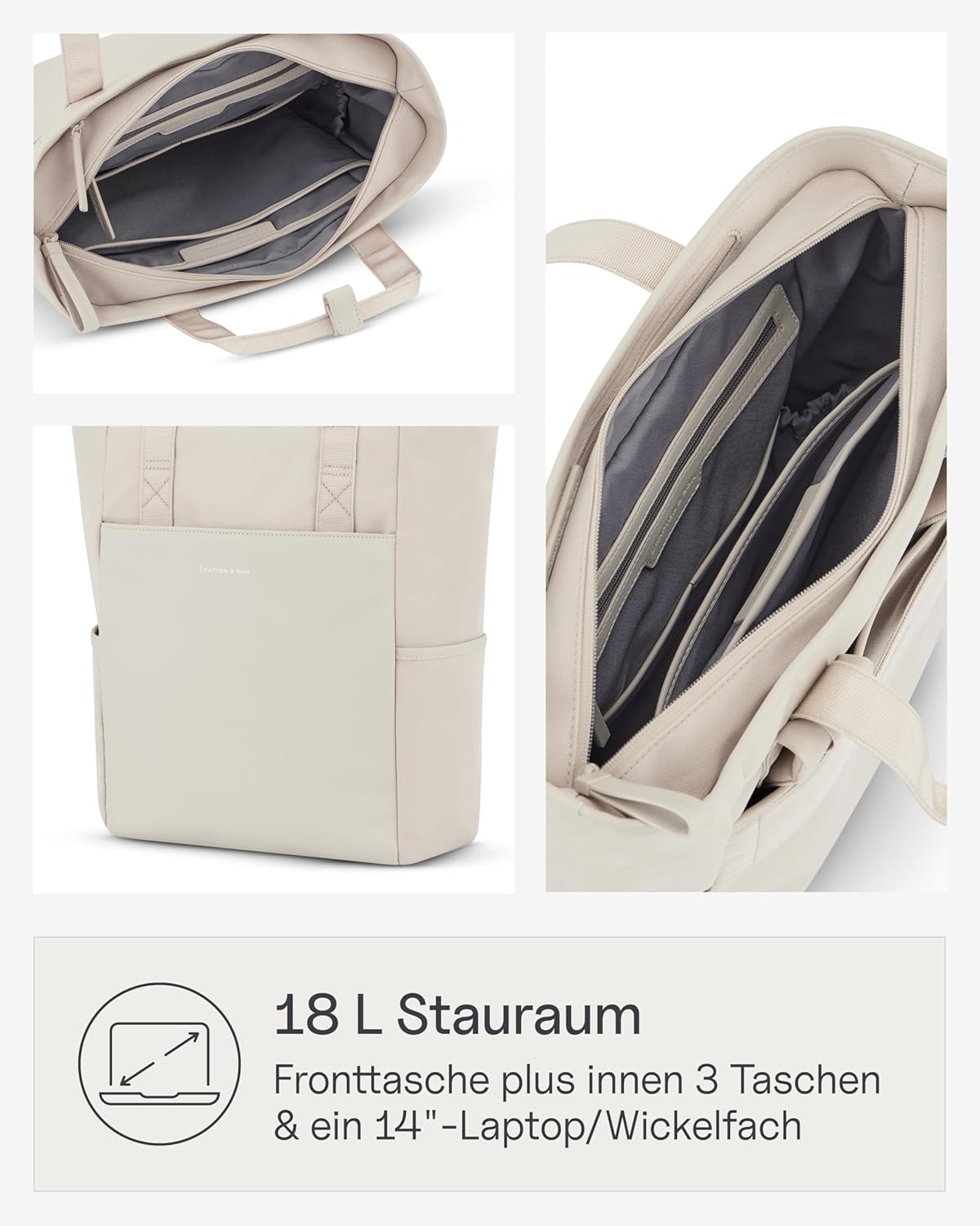 Wickelrucksack & Wickeltasche 2in1 Set (18 L), Sandstone 18 L