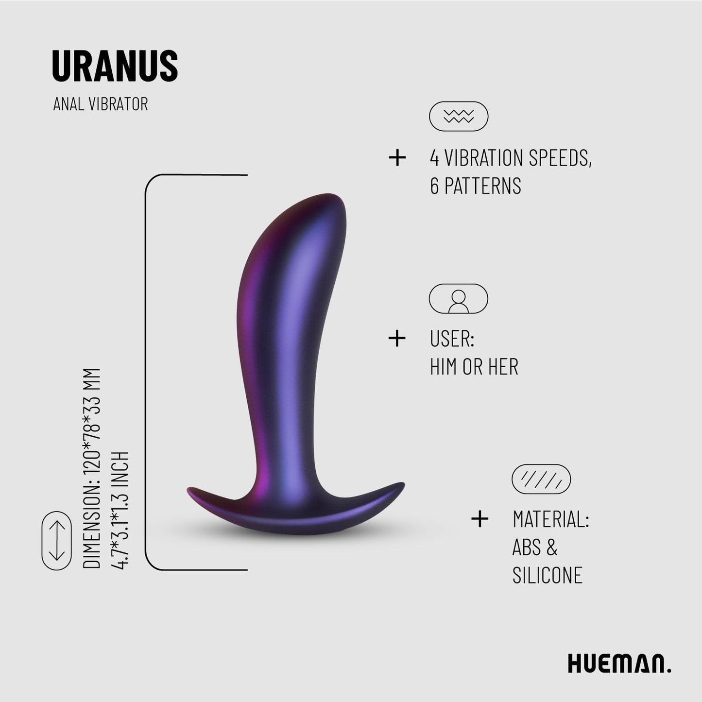 Kabelloser Prostata-Vibrator mit Fernbedienung - Uranus