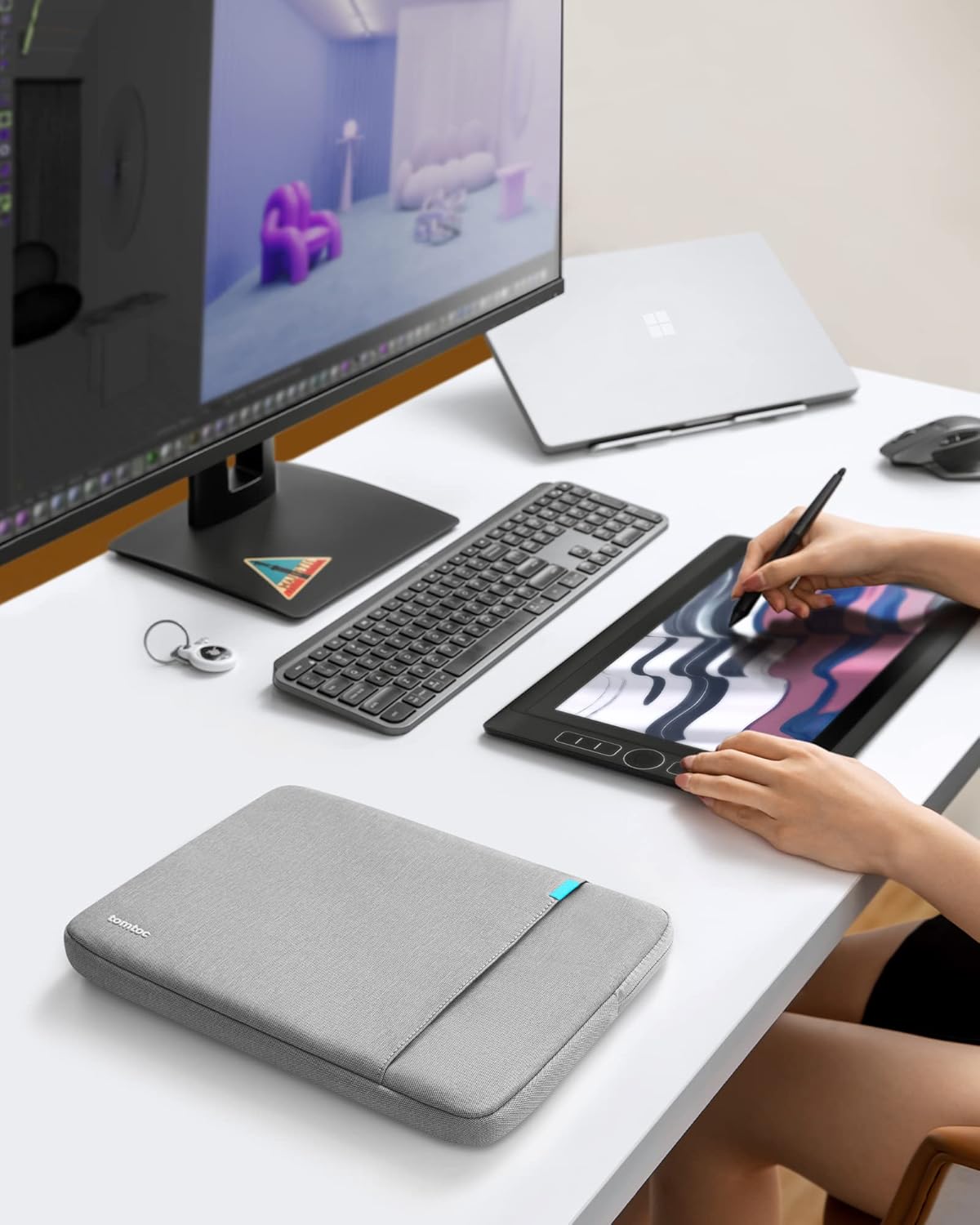 360° Laptop-Schutzhülle 15,6-16,2 Zoll, 15,6-16,2 Zoll, Grau