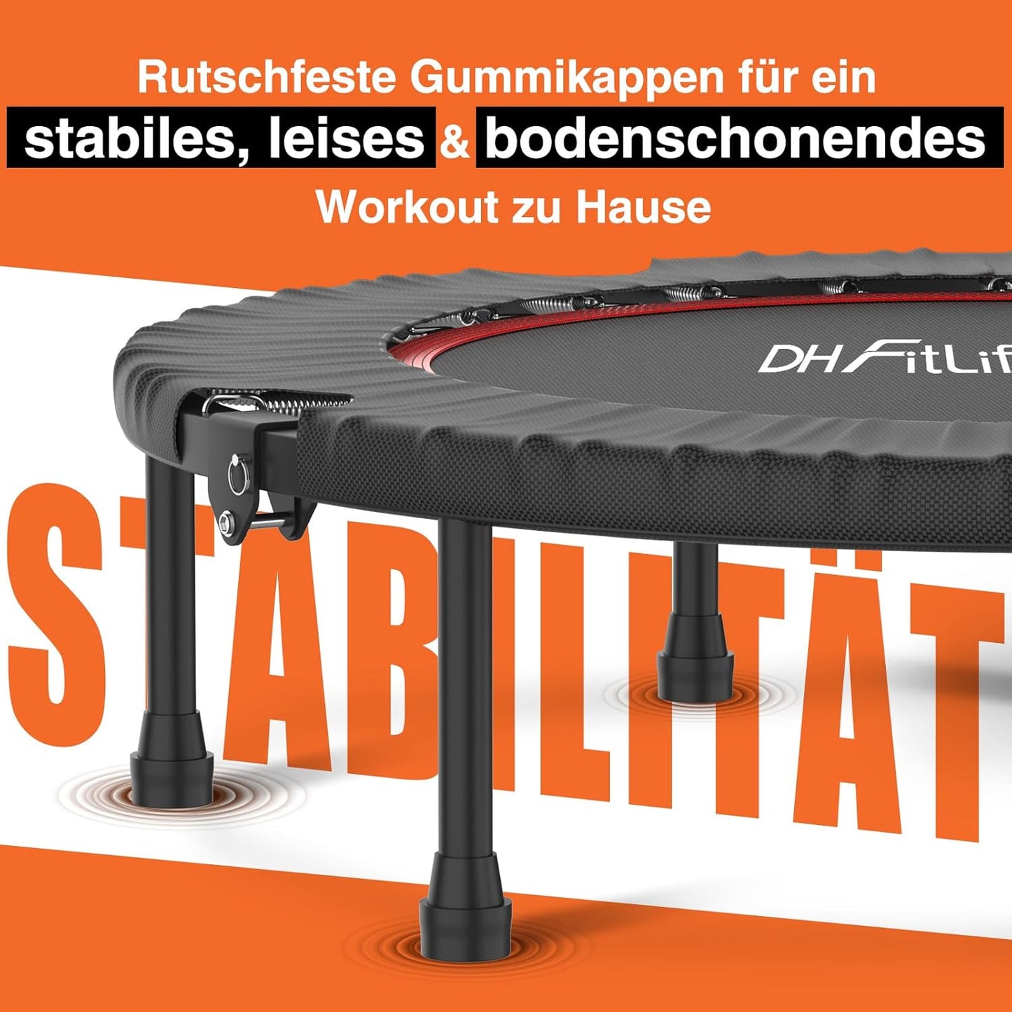 Fitness Indoor Trampolin klappbar mit Handgriff