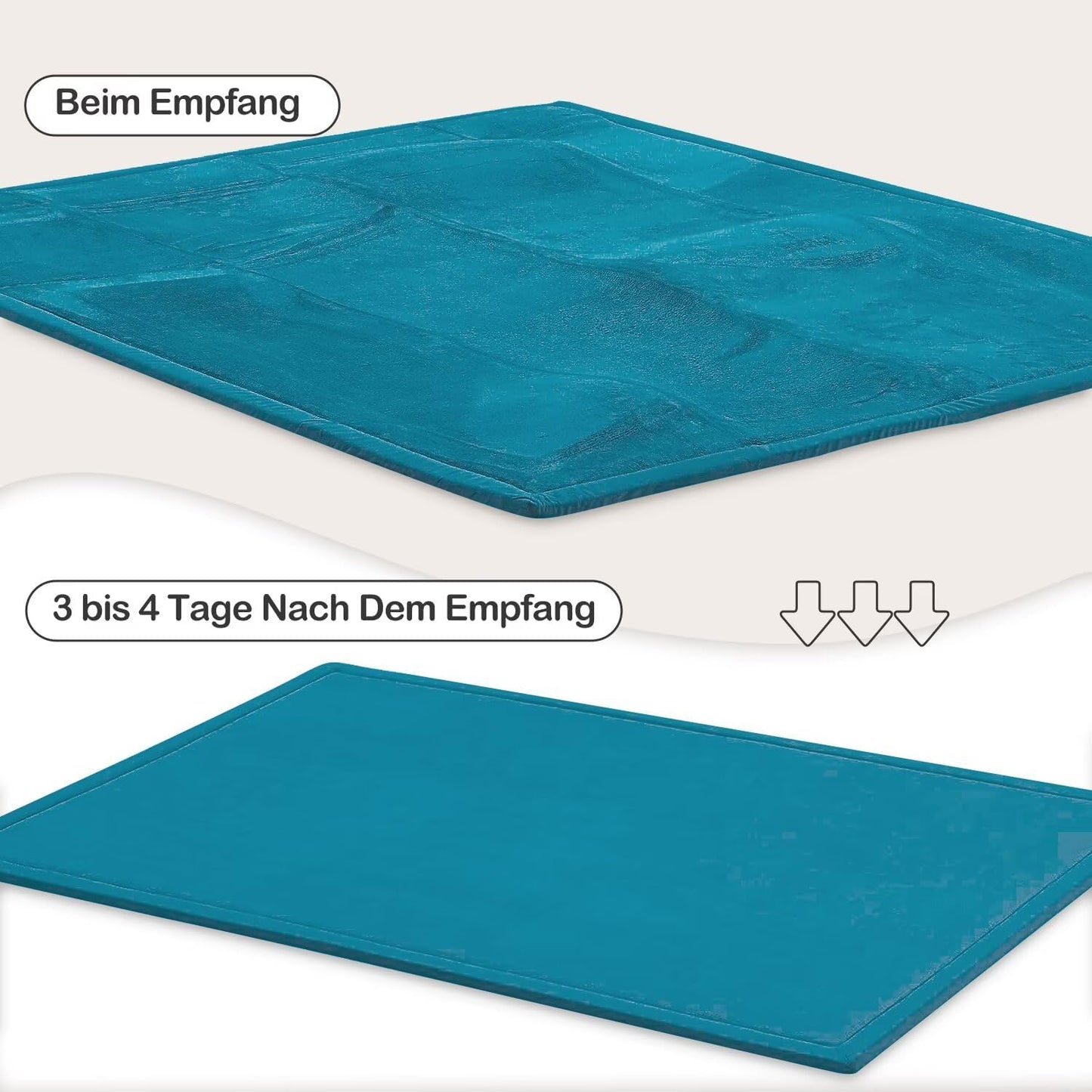 Rutschfeste Krabbeldecke, Blau 150*200CM
