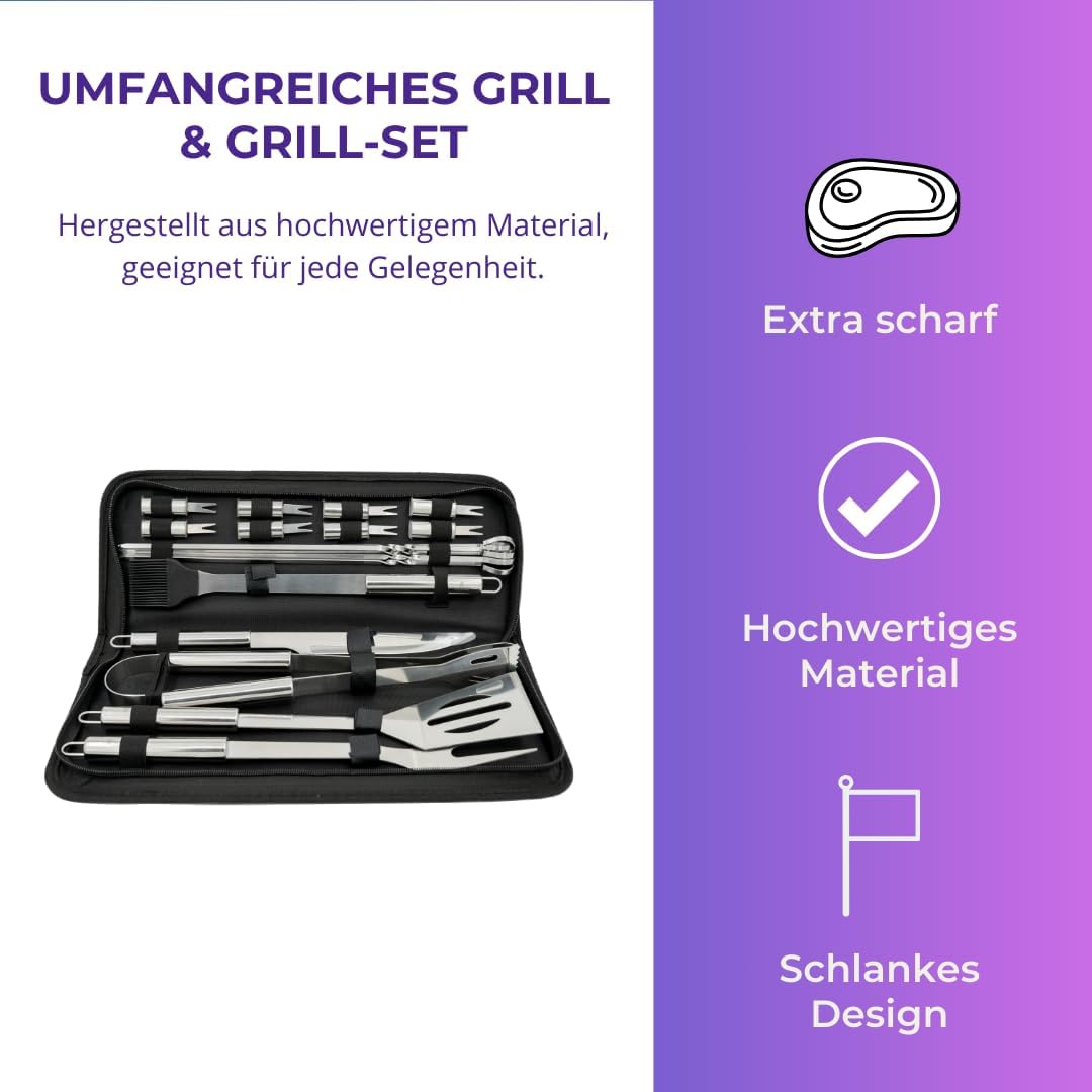 18-teiliges Grillbesteck-Set