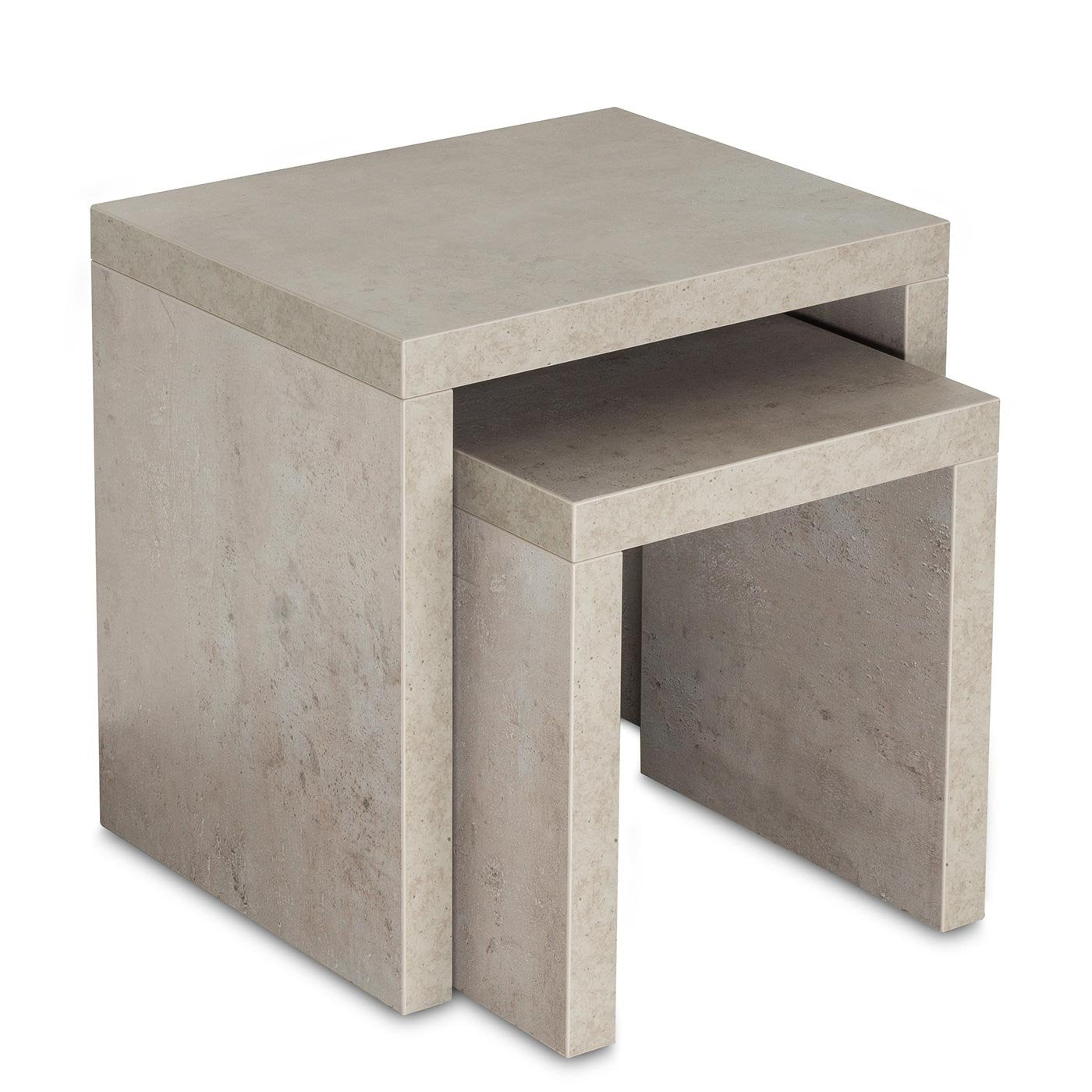 2er Satztisch-Set in Betonoptik, Betonoptik
