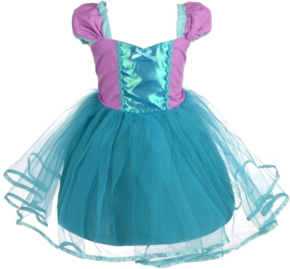 Prinzessinnen-Kleid Kostüm für Mädchen, Tüll - Arielle (Nur Kleid) 3–6 Monate