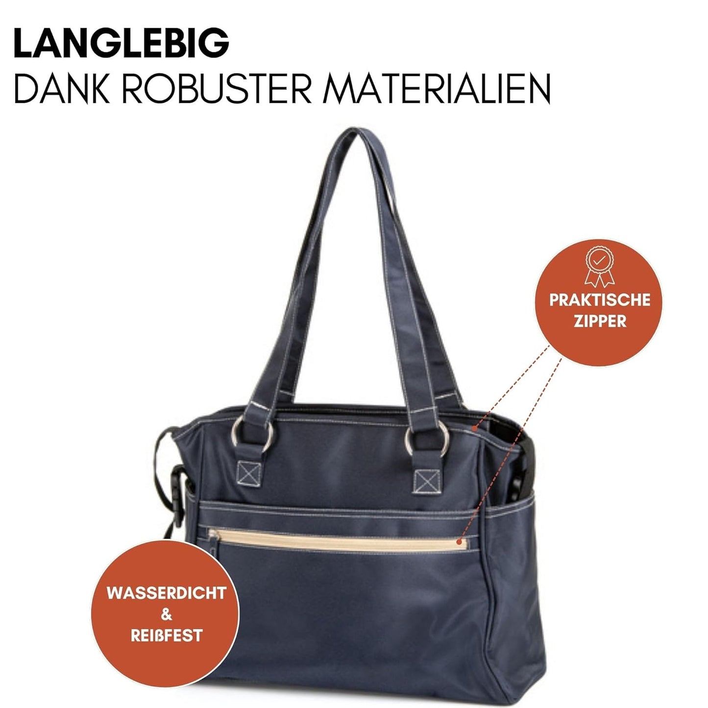 City Bag Wickeltasche mit Wickelunterlage, Navy