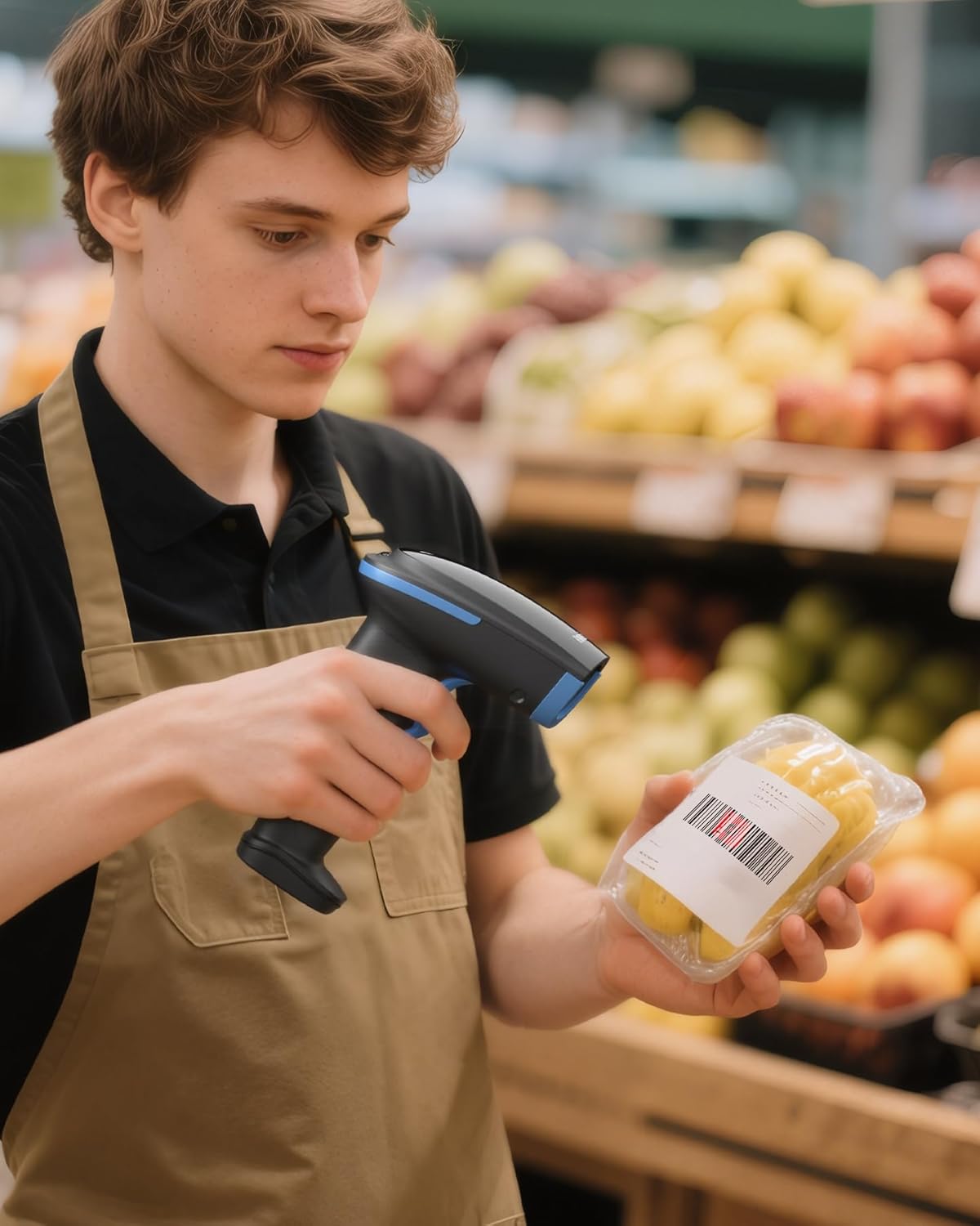 BCST-23 1D/2D Barcode-Scanner mit Bluetooth, 2D Blau