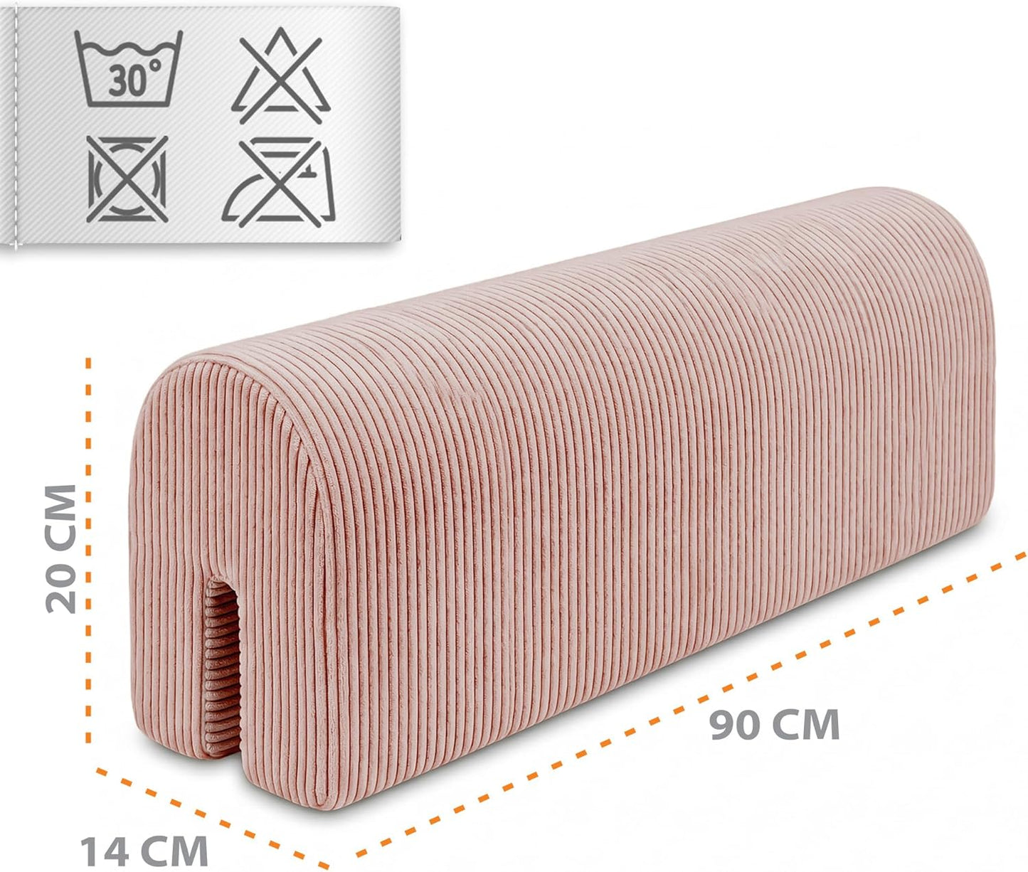 Bettkantenschutz für Kinderbetten, Rosa B 90 cm