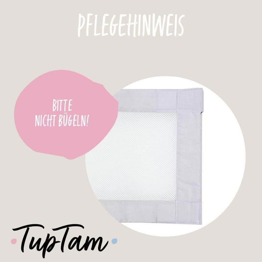 Bettumrandung 2er-Set, ca. 128 x 30 cm (für Babybett 140x70) Weiss / Grau