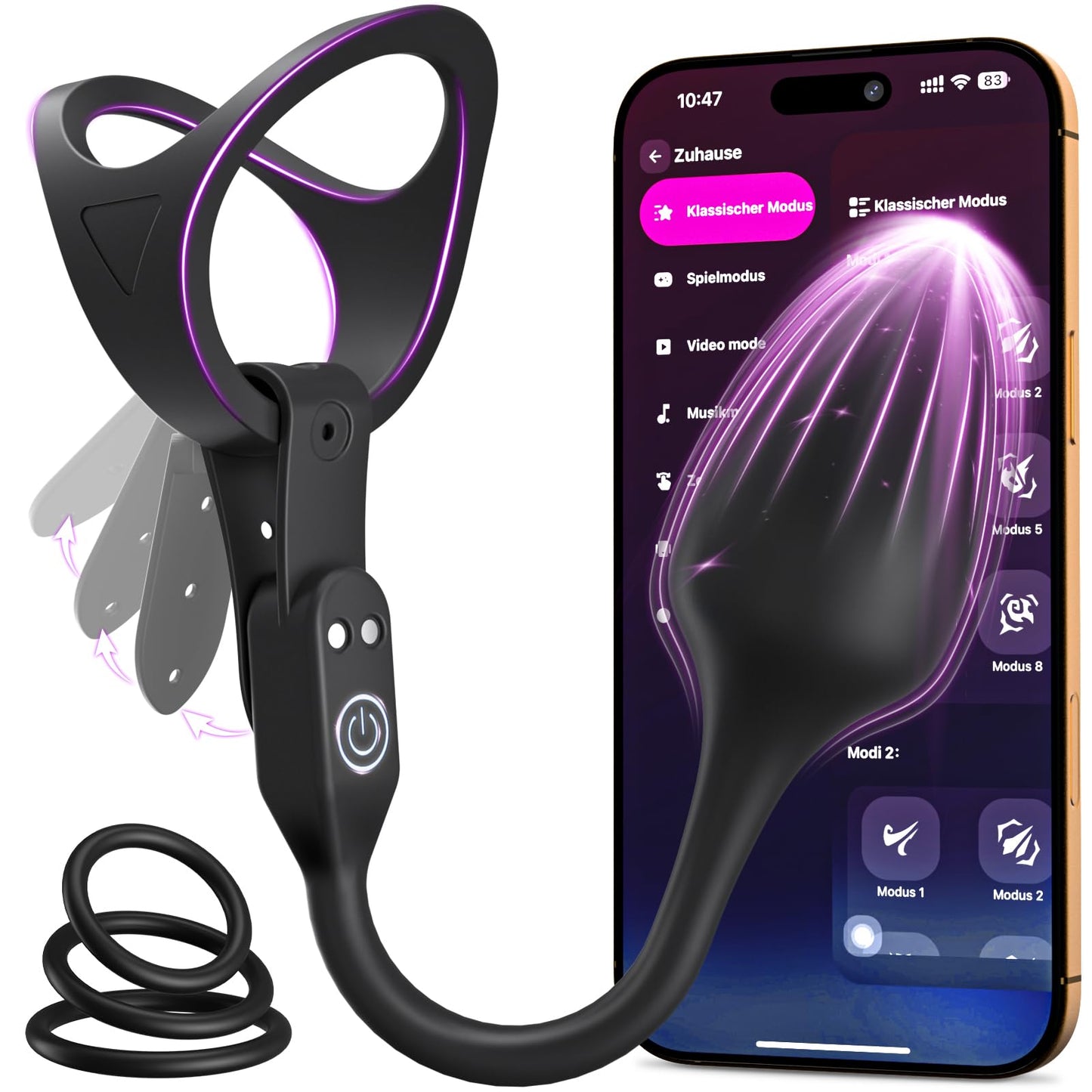 Prostata Stimulation Set mit App-Fernbedienung
