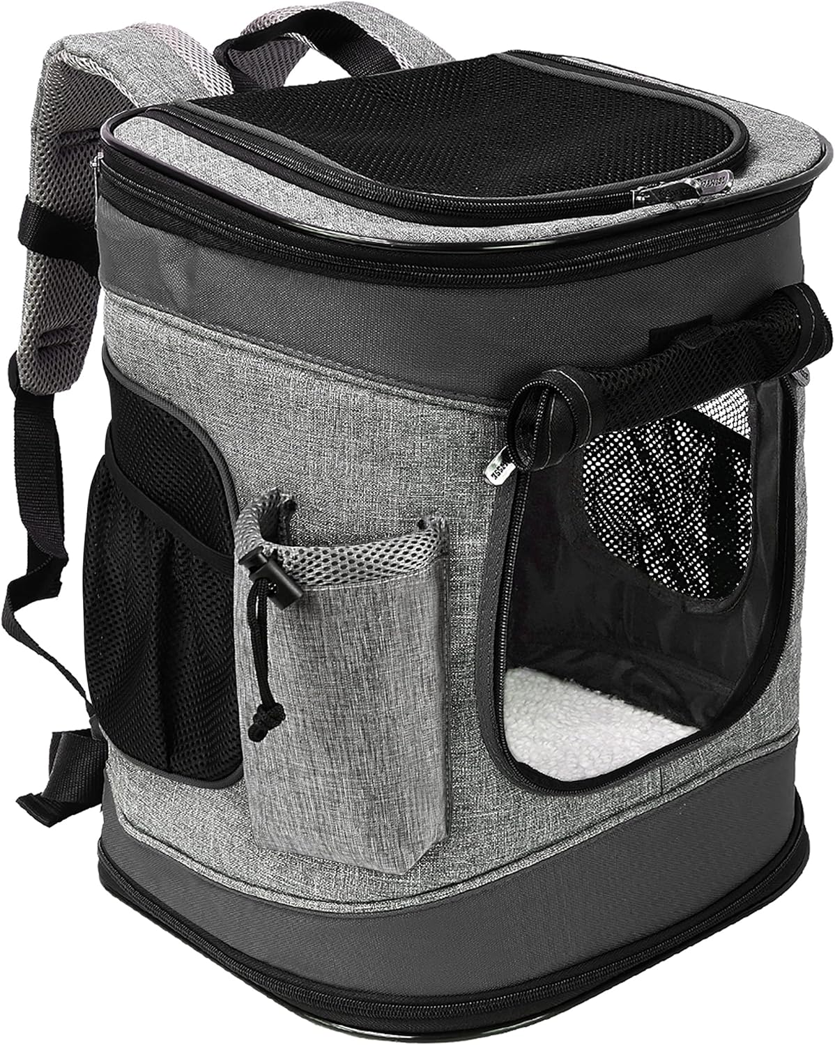 Haustier Rucksack bis 8 kg, Schwarz