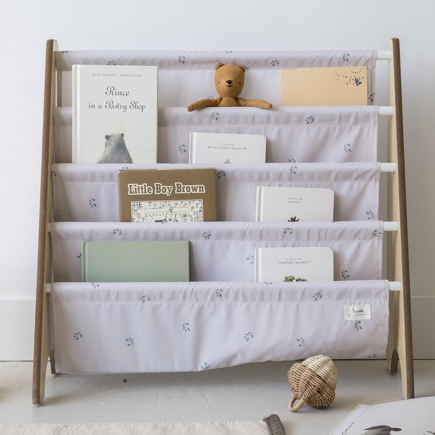 Bücherregal, Heidelbeere Taupe