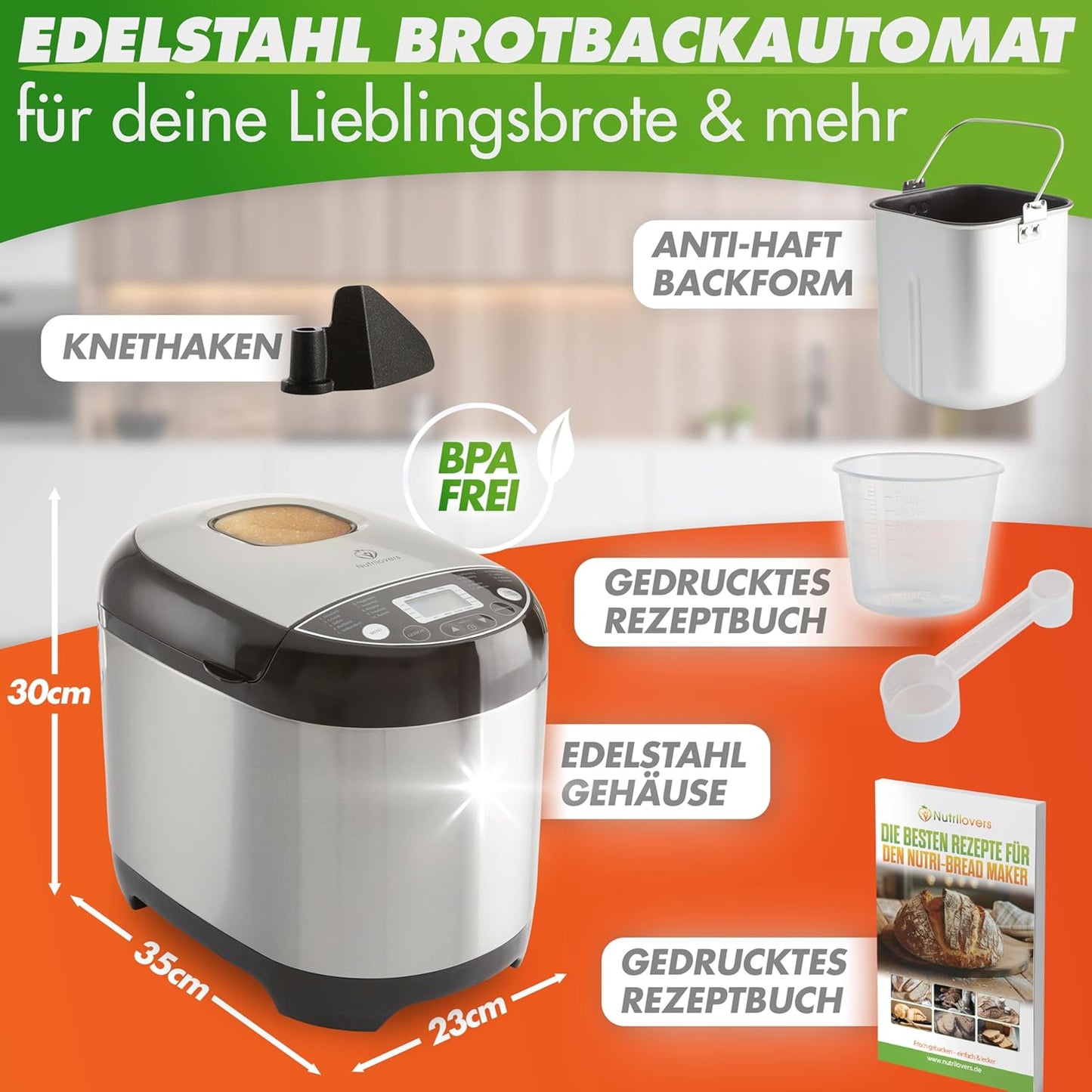 Brotbackautomat mit 19 Programmen