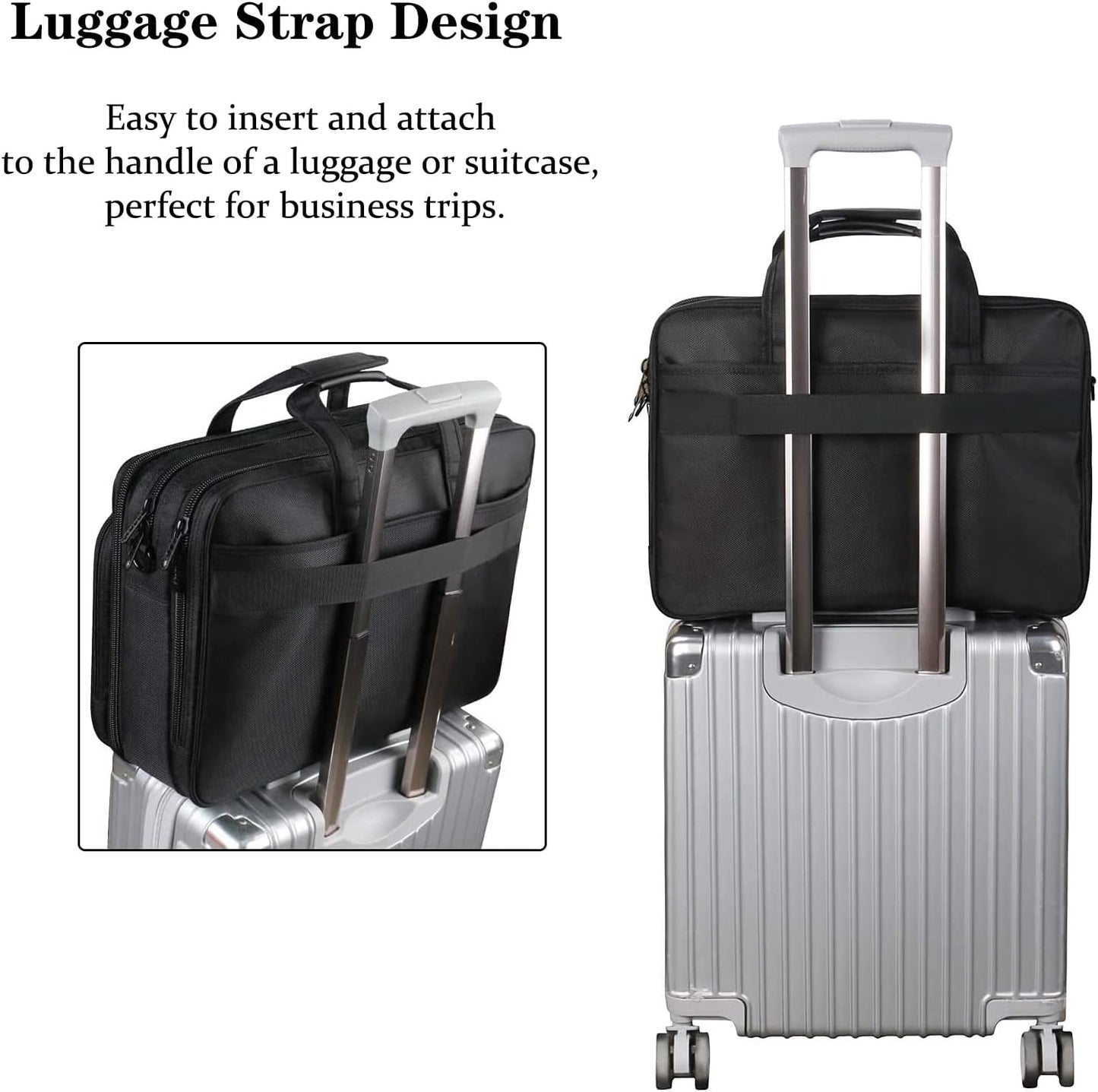 Erweiterbare Business-Laptoptasche, 17 Zoll