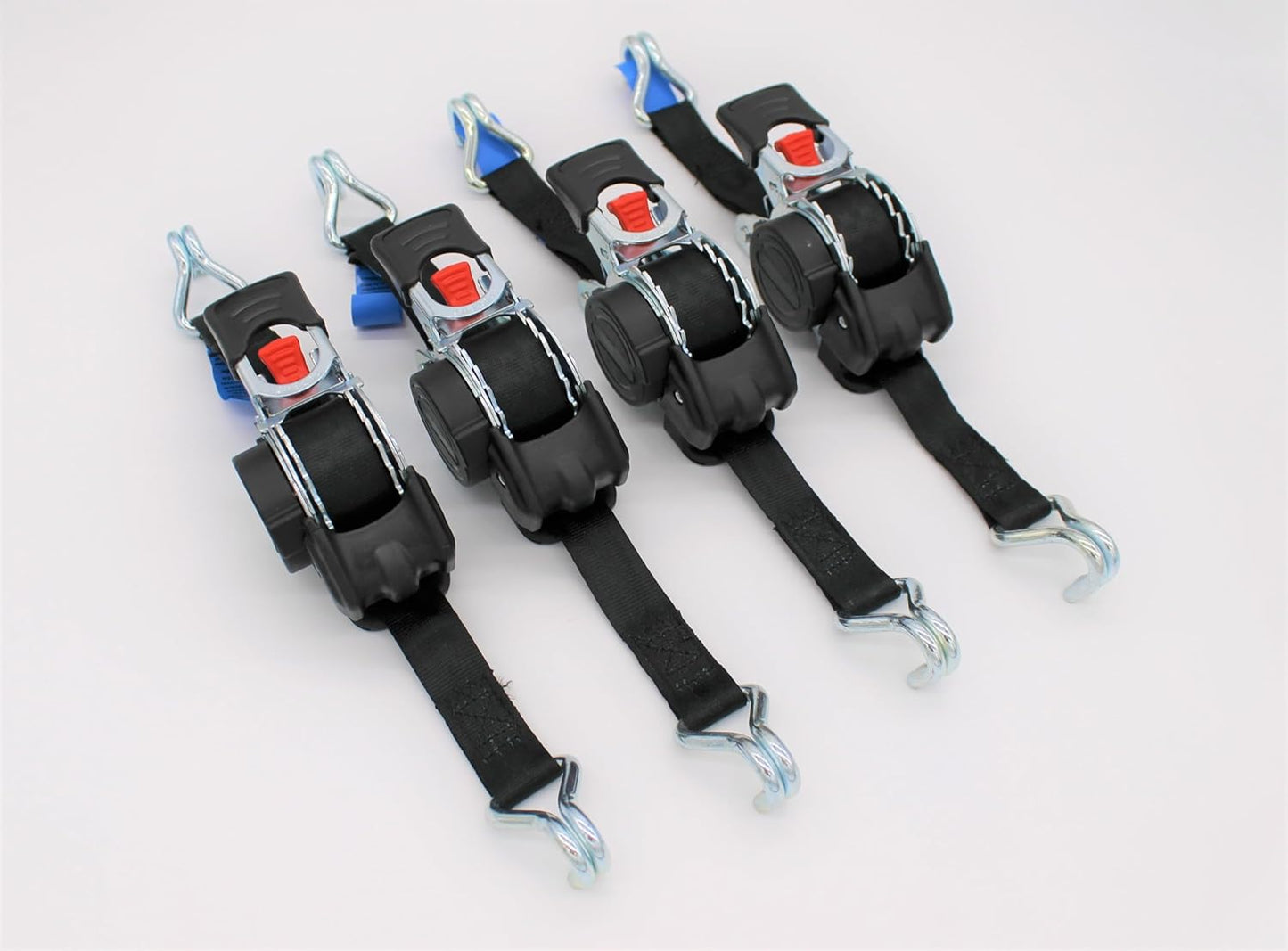 Automatik-Spanngurt mit Spitzhaken, 4 Stück, 3,0m