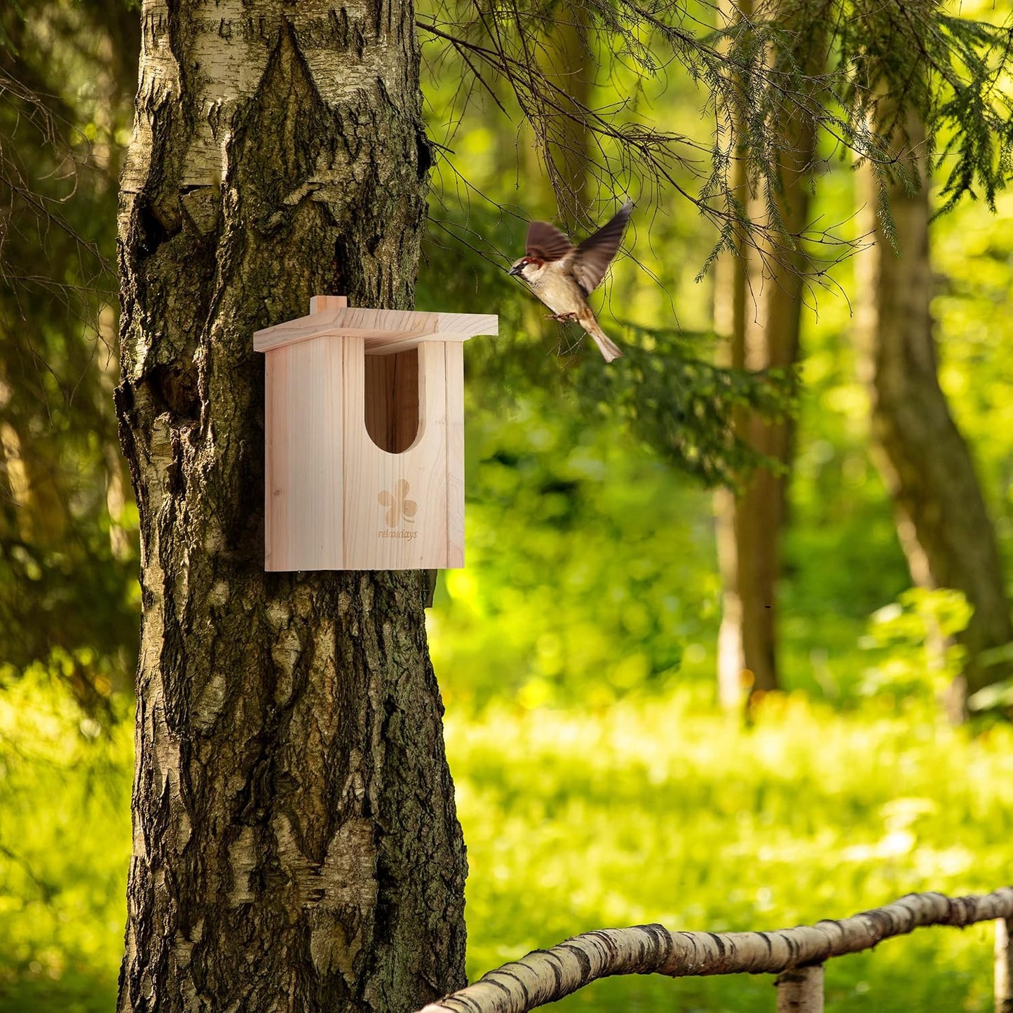 Nistkasten für Halbhöhlenbrüter aus Holz