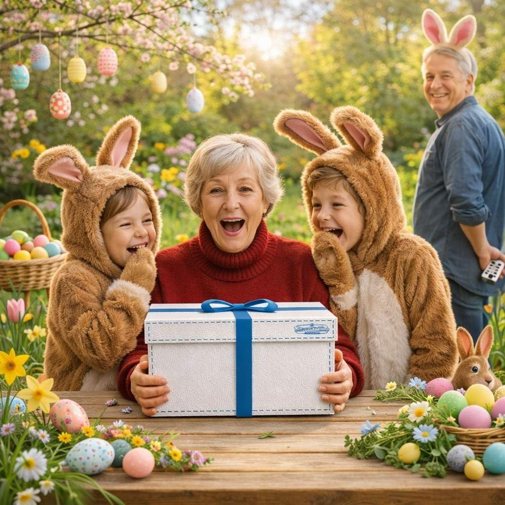 Interaktive Ostergeschenkbox mit Tiergeräuschen und Bewegungen, 96682