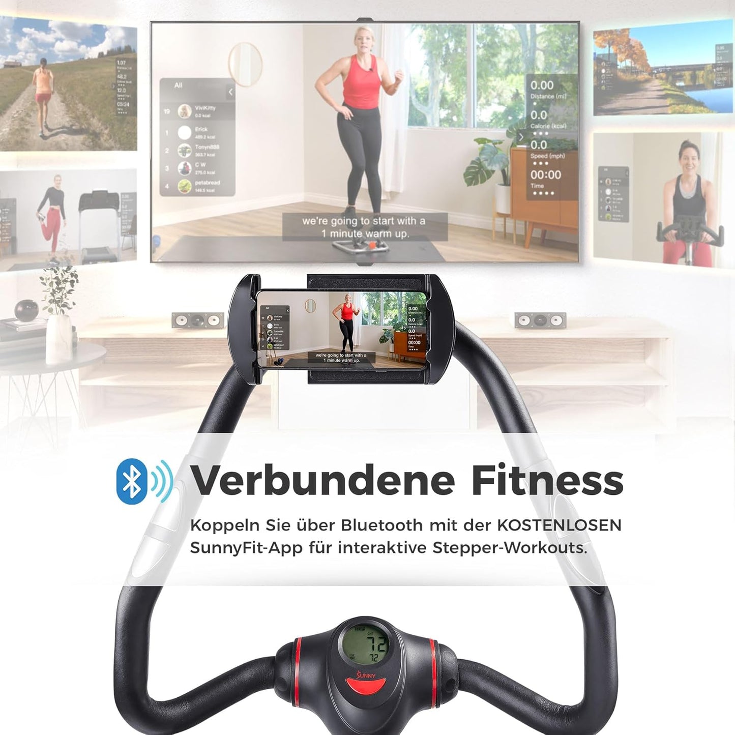 Stair Stepper mit Lenker & Widerstandsbändern, Anthrazit