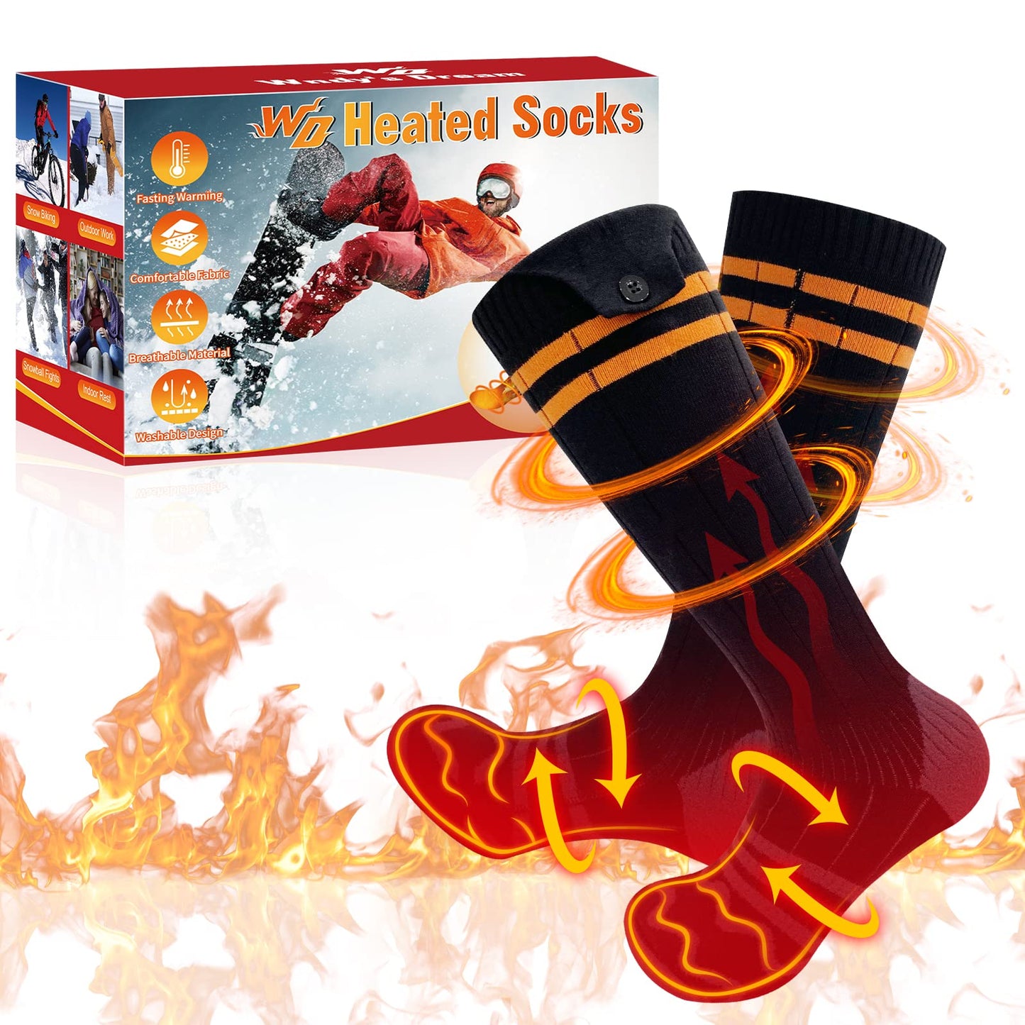 Beheizte Socken, Polyester, Free Size