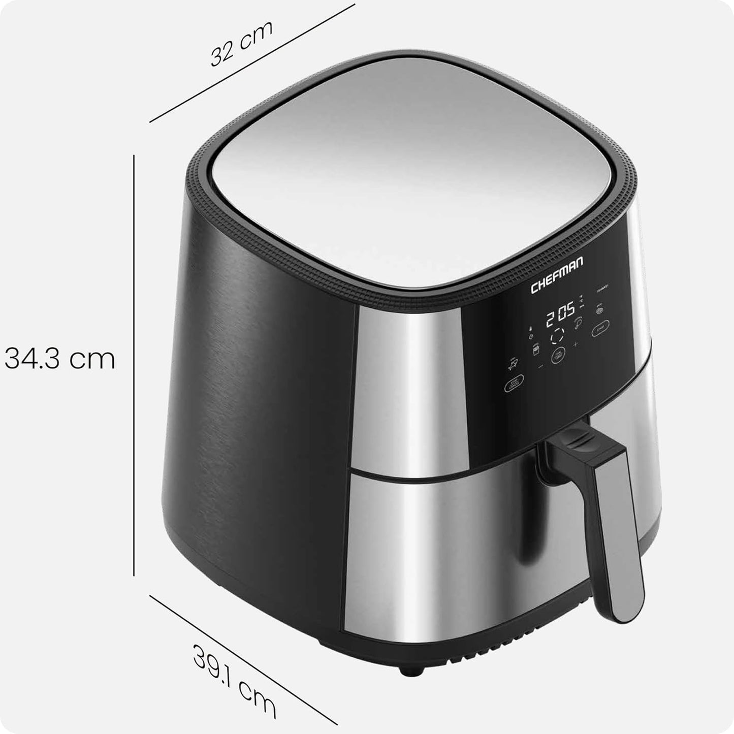 Heissluftfritteuse XL mit One-Touch Voreinstellungen, DE 7.6L