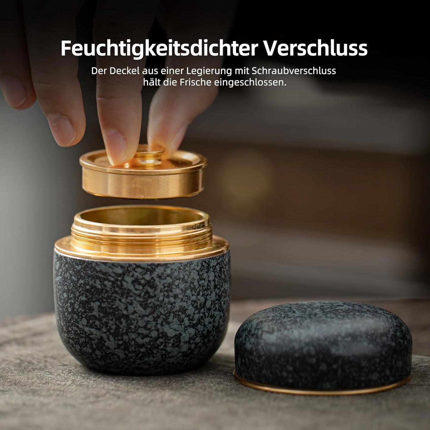Matcha-Behälter, Anthrazitgrau