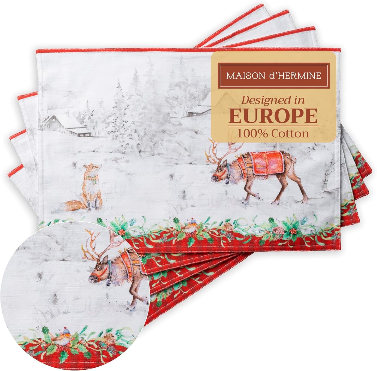 4-teiliges Tischset, 33cm x 48cm Christmas Tradition