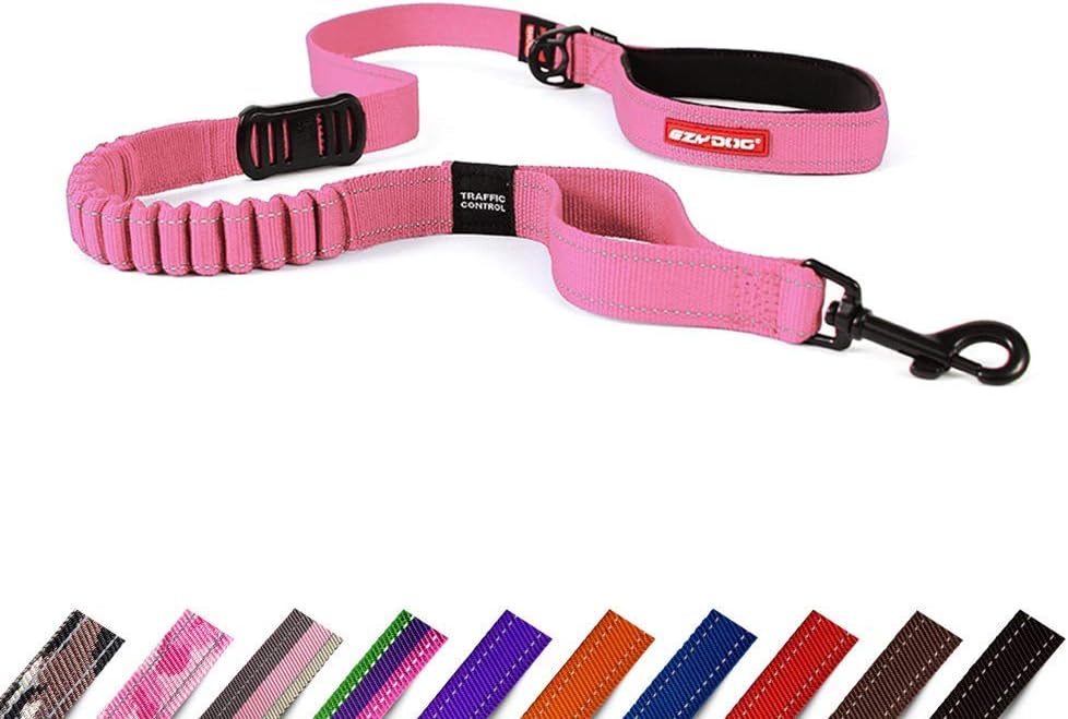 Elastische Hundeleine Zero Shock, 128 cm, Rosa, 120 cm (Lot de 1)