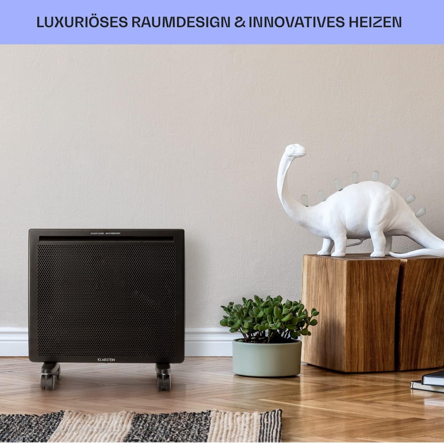2-in-1 Heizgerät, 1000 Watt, Schwarz