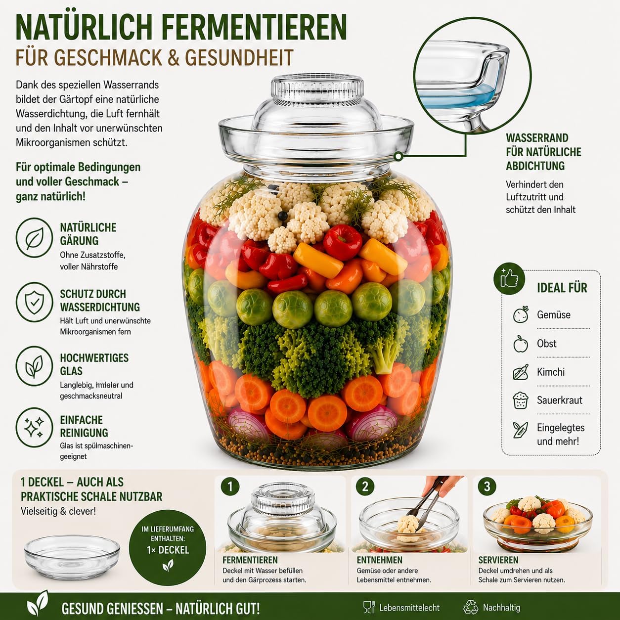 Gärglas mit 8 Liter, 8 L