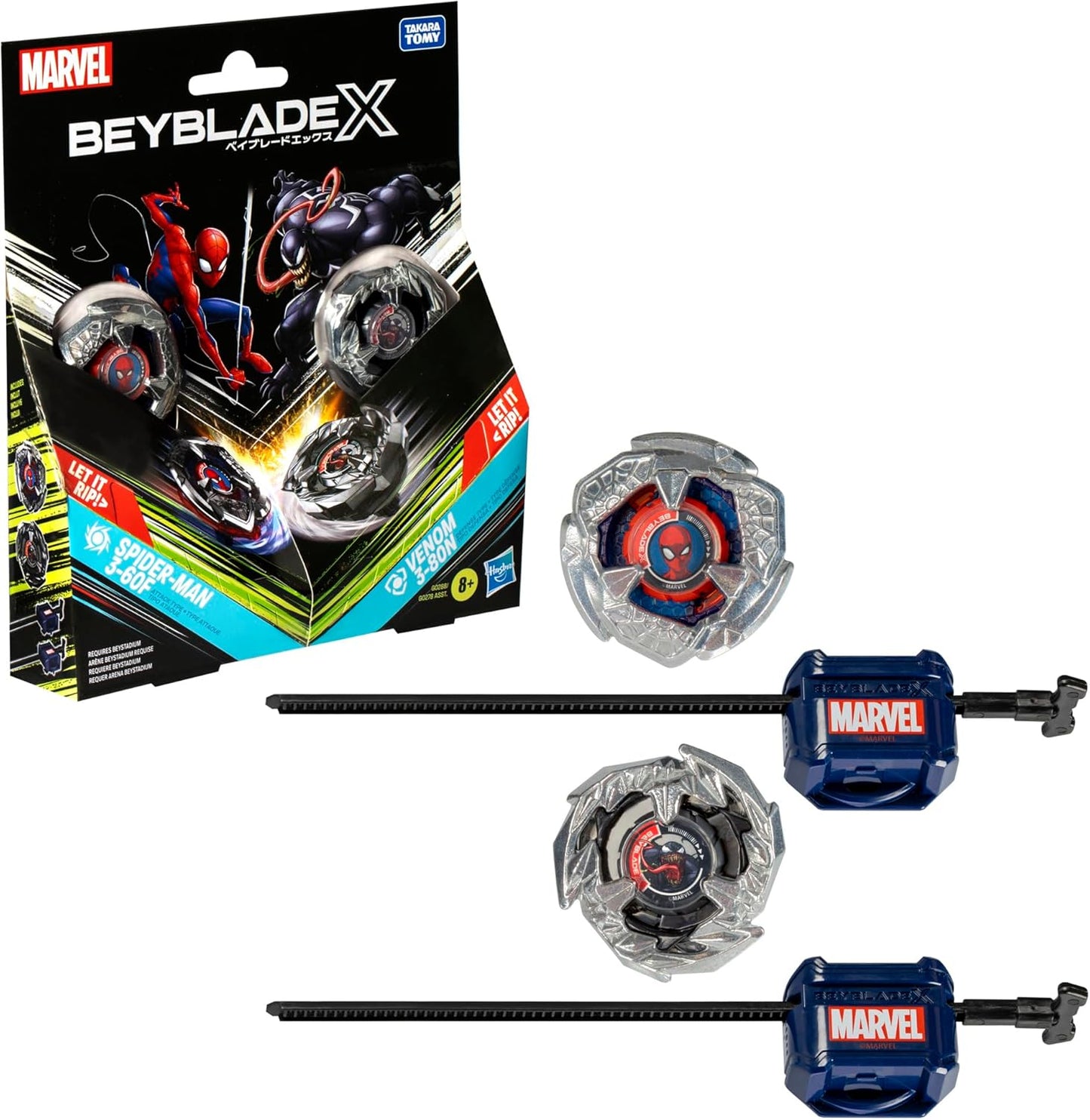 Beyblade X Spider-Man vs. Venom Multipack Set, SPIDERMAN VS VENOM MULTIPACK