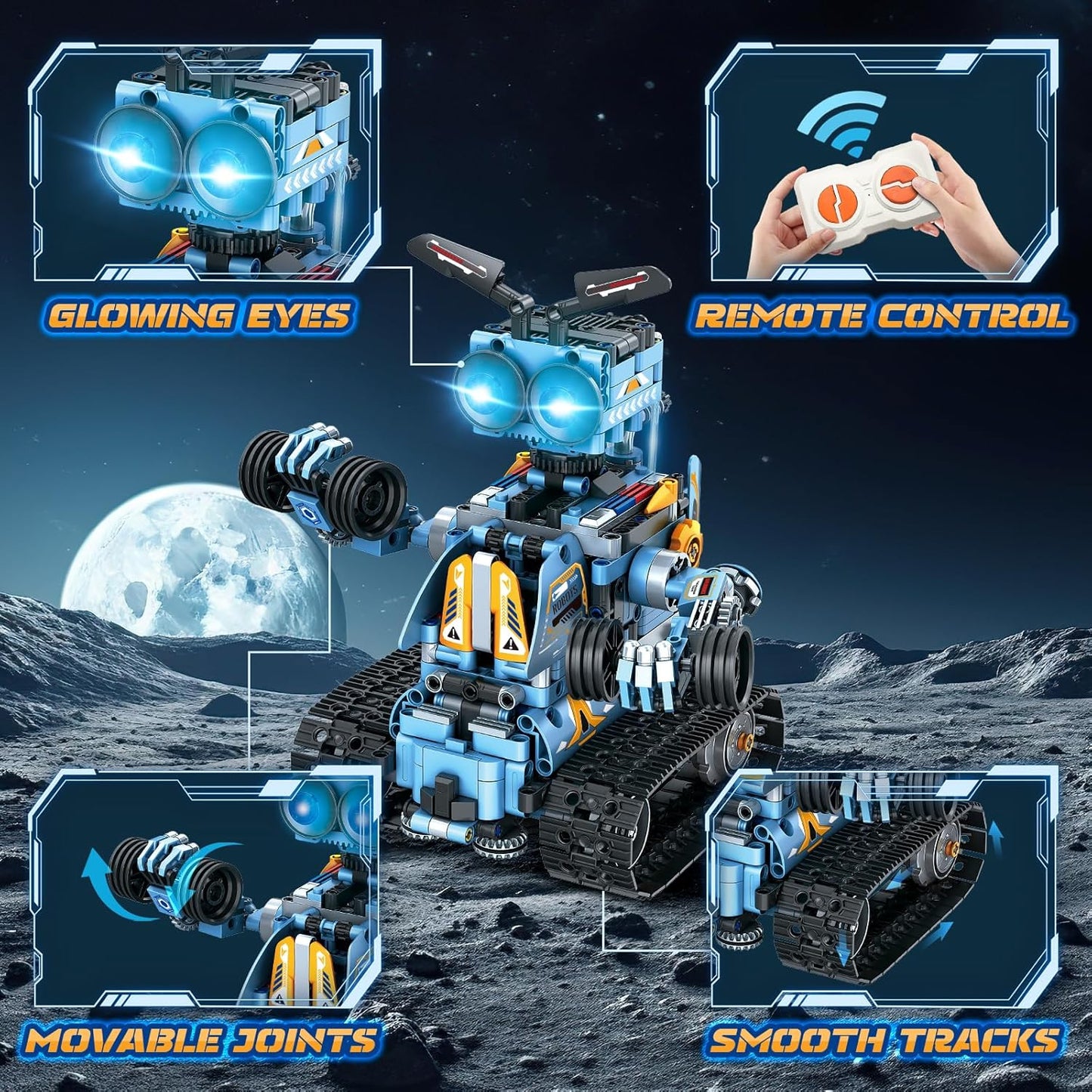 Roboter-Bauspielzeug, Blau