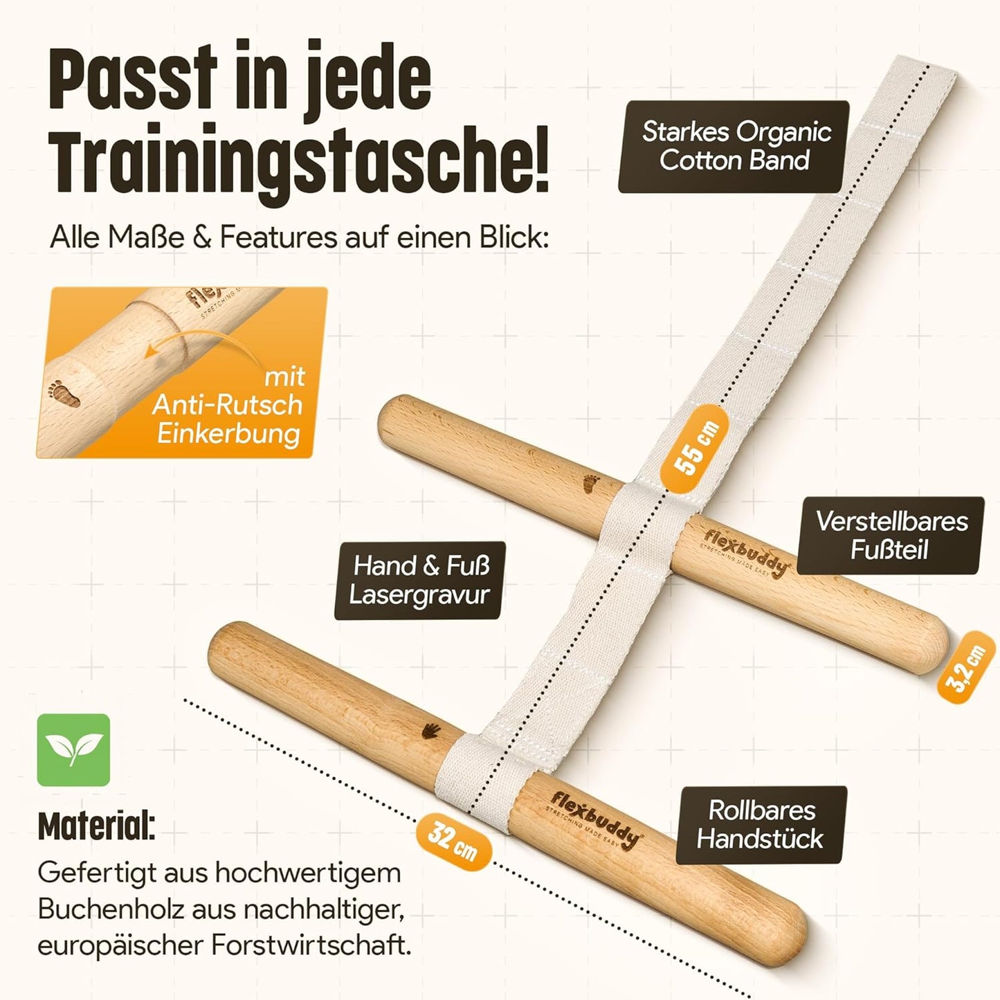 2-in-1 Flexibilitäts- & Rückentrainer