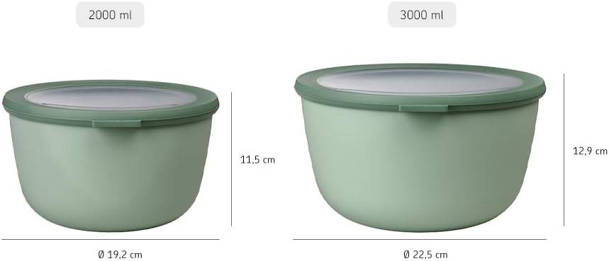 Multi Bowl Cirqula Round - Mikrowellen- und Kühlschrankgeschirr, 2000 ml Nordic White