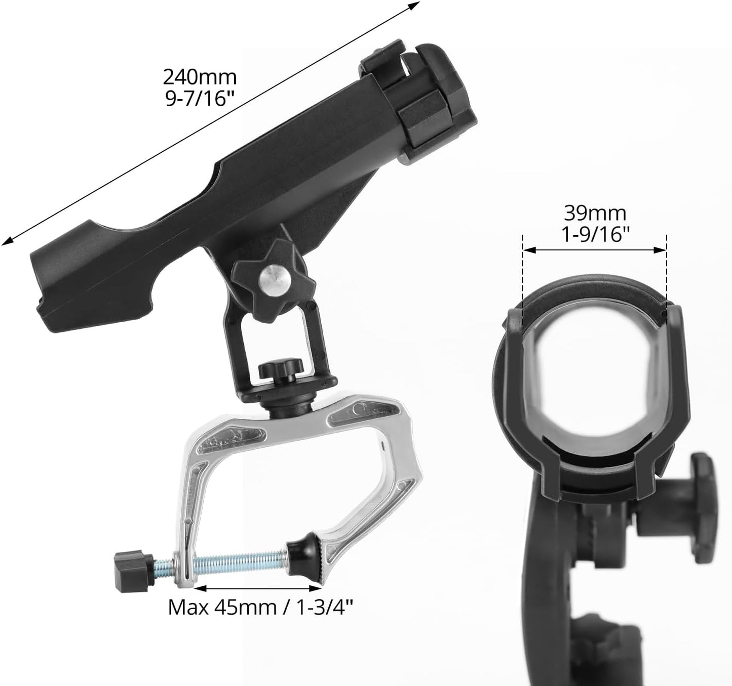 2er Angelrutenhalter-Set für Boote, 360° verstellbar
