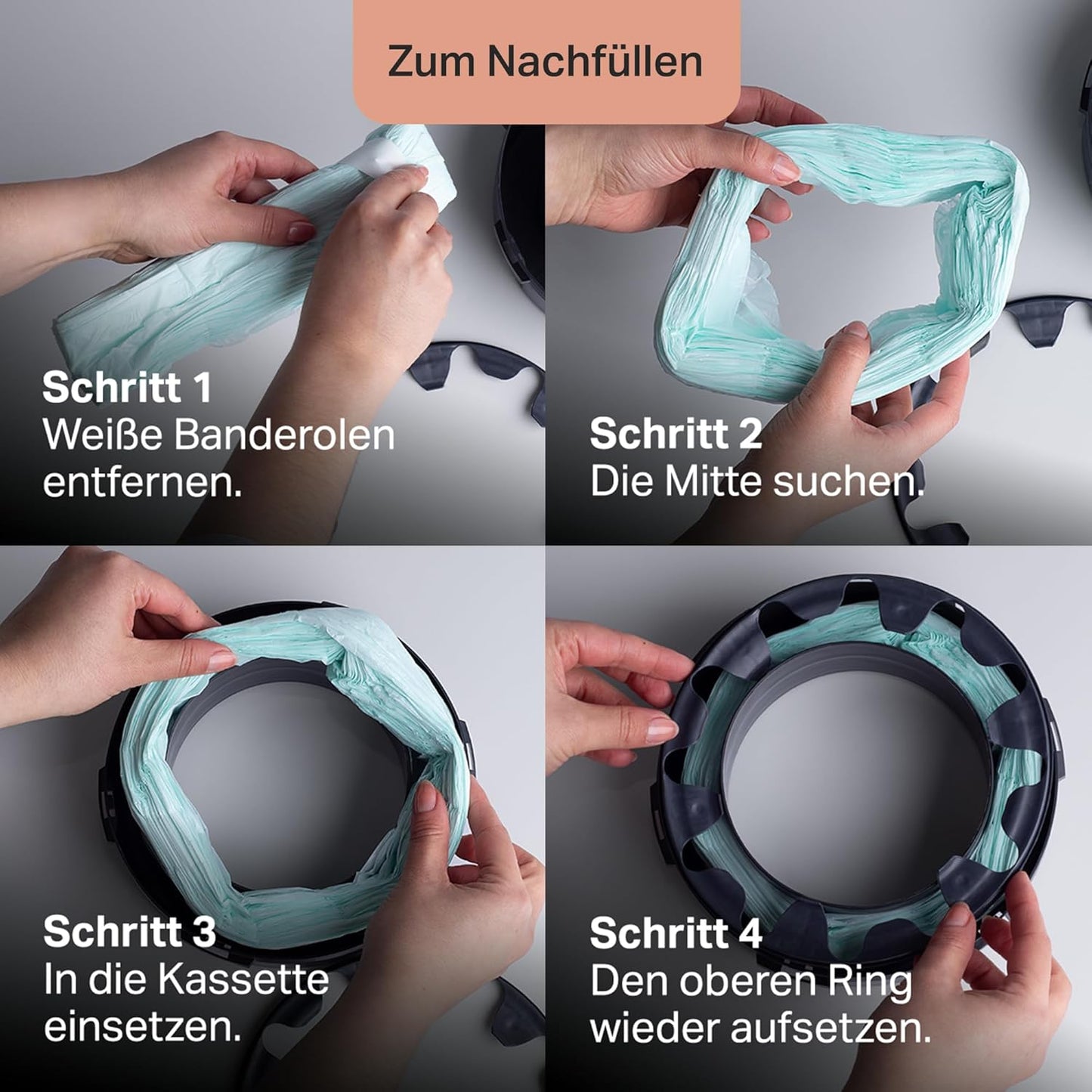 3er-Set Twist & Click Windeleimer-Nachfüllpack, Pack of 3